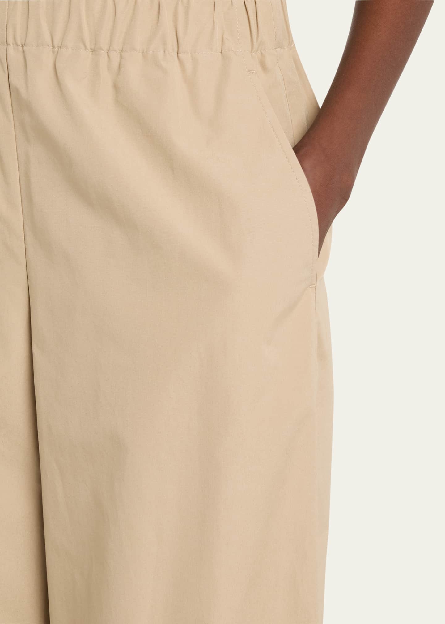 Lafayette 148 New York Riverside Wide-Leg Organic Cotton Poplin Pants Image 5 of 5