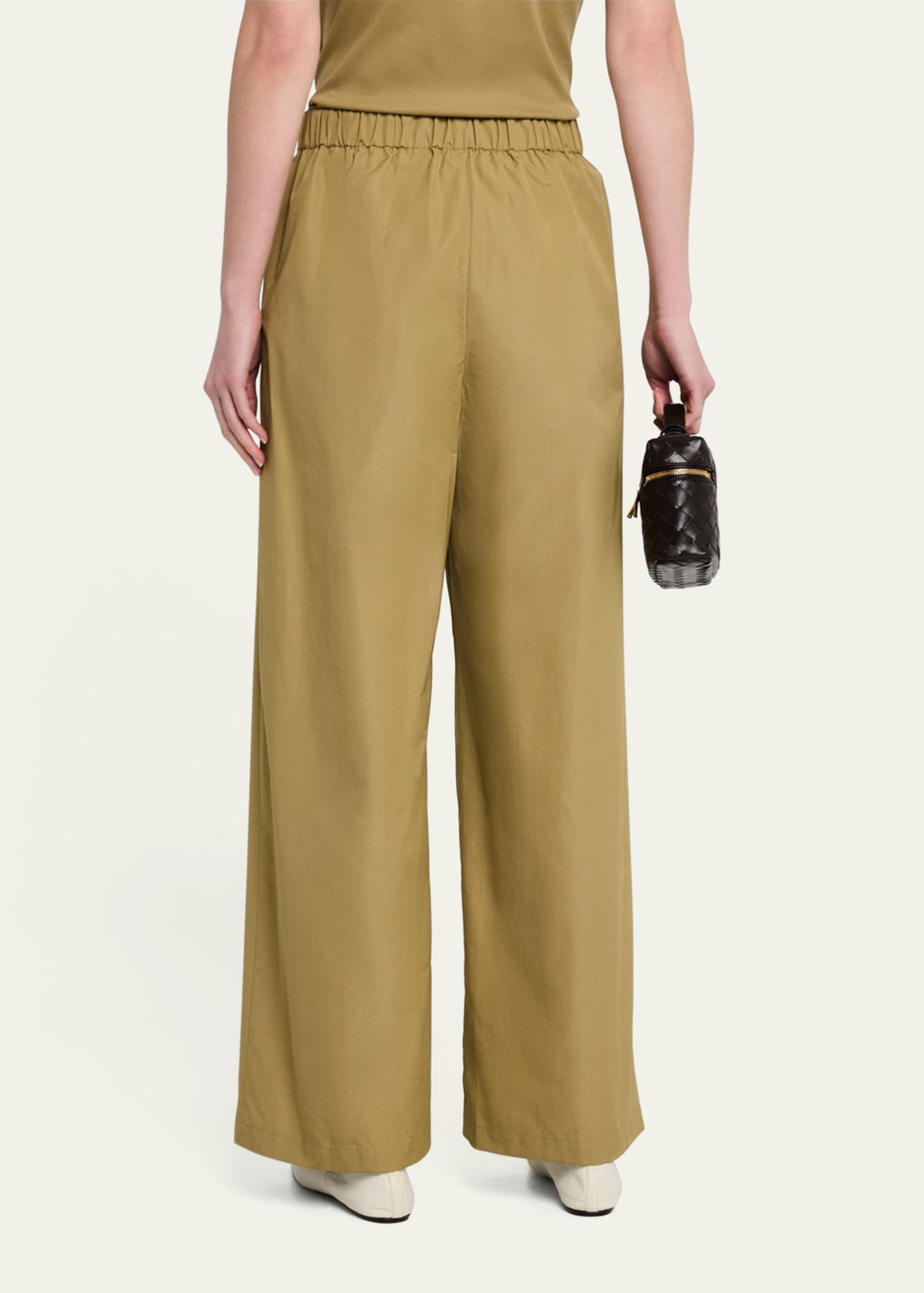 Lafayette 148 New York Riverside Wide-Leg Organic Cotton Poplin Pants Image 3 of 5