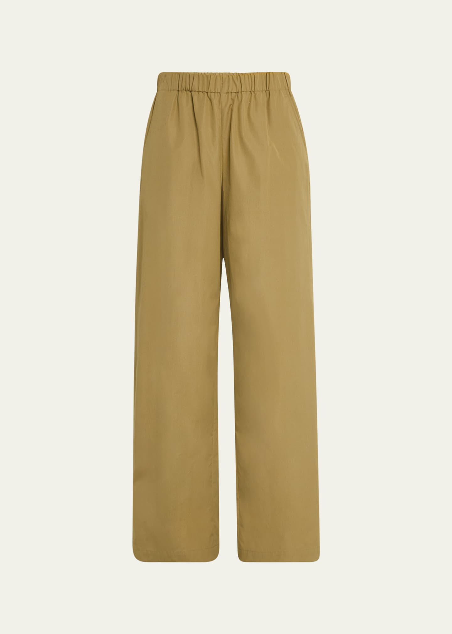 Lafayette 148 New York Riverside Wide-Leg Organic Cotton Poplin Pants Image 1 of 5
