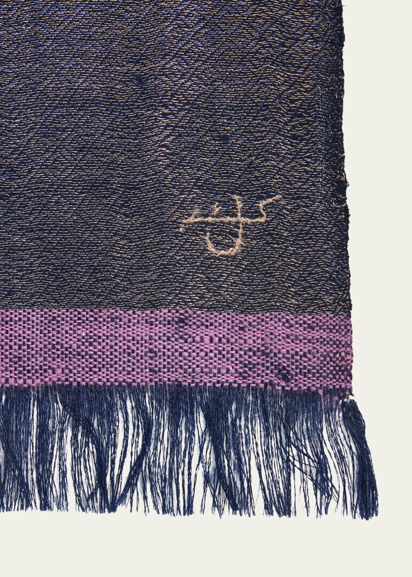 Kashmir Loom Stria Diamond Weave Cashmere Stole Image 4 of 4