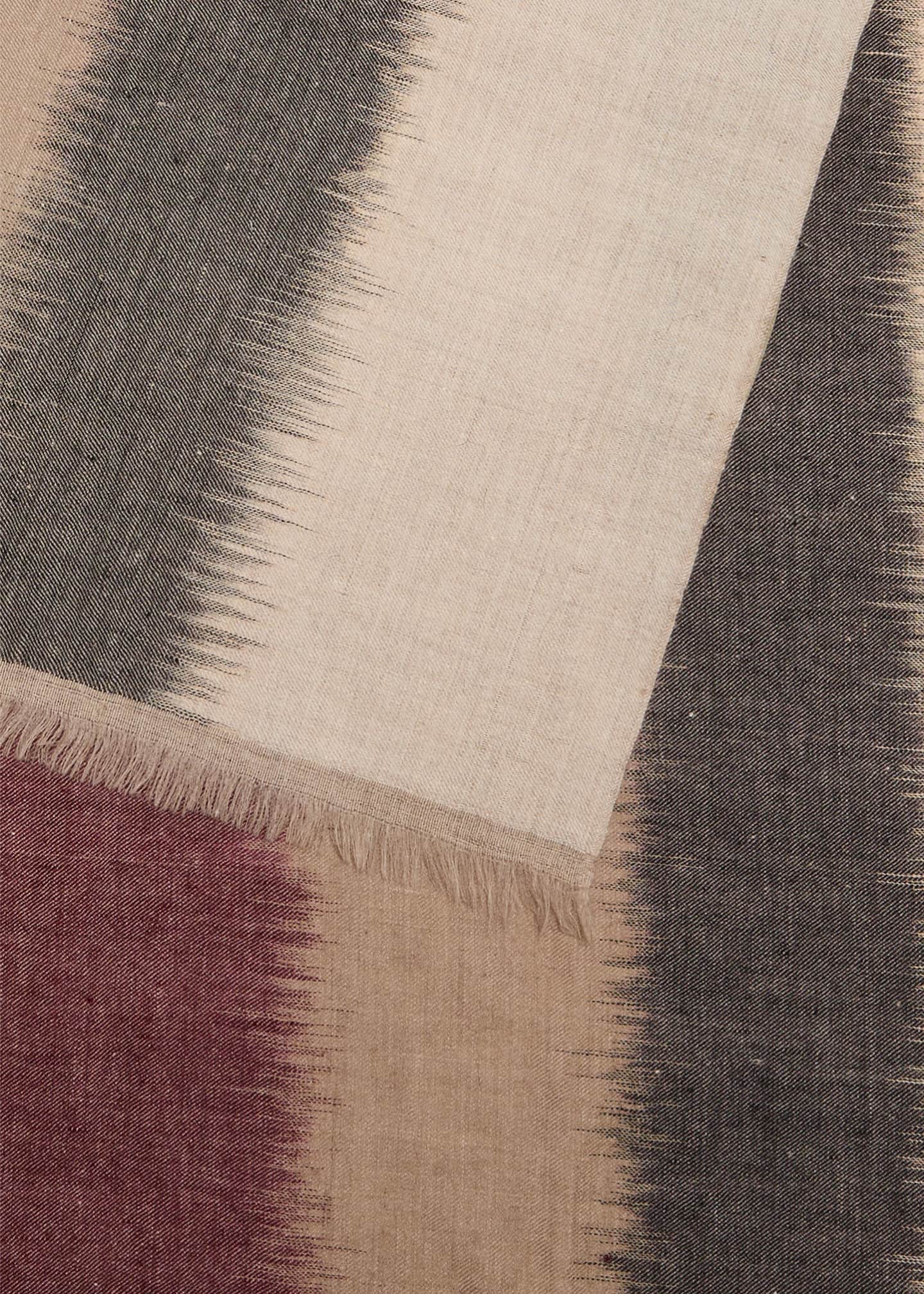 Kashmir Loom Rohan Ikat-Dyed Cashmere Shawl Image 4 of 4