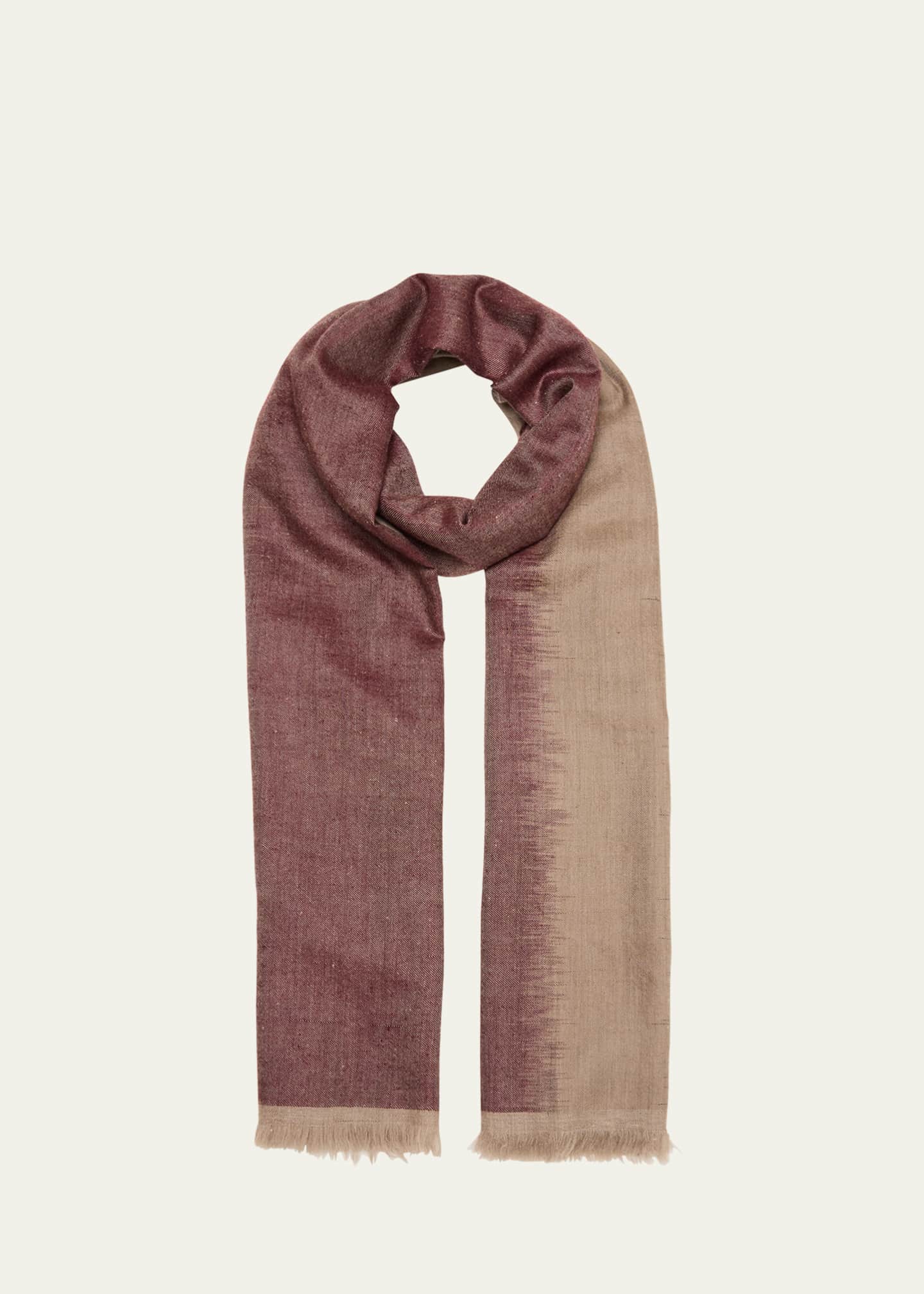 Kashmir Loom Rohan Ikat-Dyed Cashmere Shawl Image 1 of 4