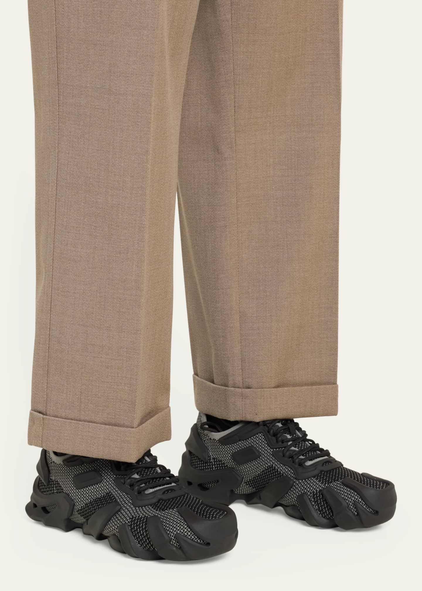 Bottega Veneta Men's Flex Technical Knit Low-Top Sneakers Image 2 of 5
