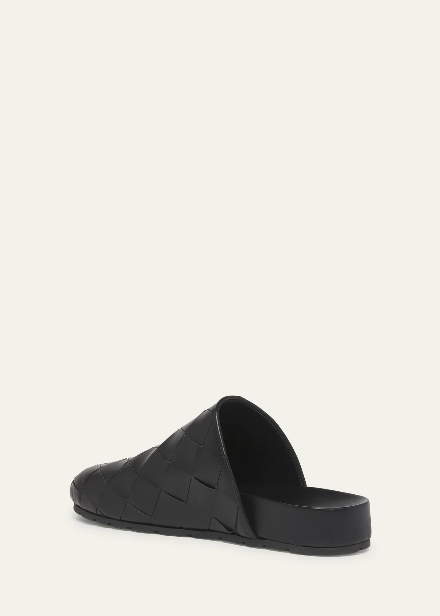 Bottega Veneta Men's Reggie Woven Leather Mule Clogs Image 4 of 5