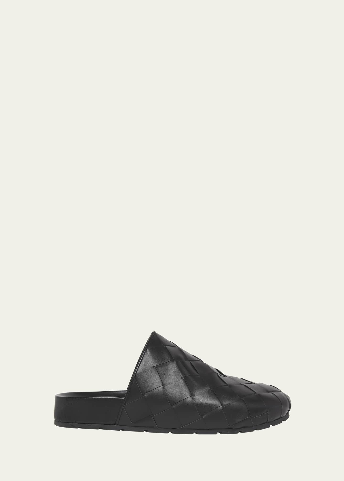 Bottega Veneta Men's Reggie Woven Leather Mule Clogs Image 1 of 5