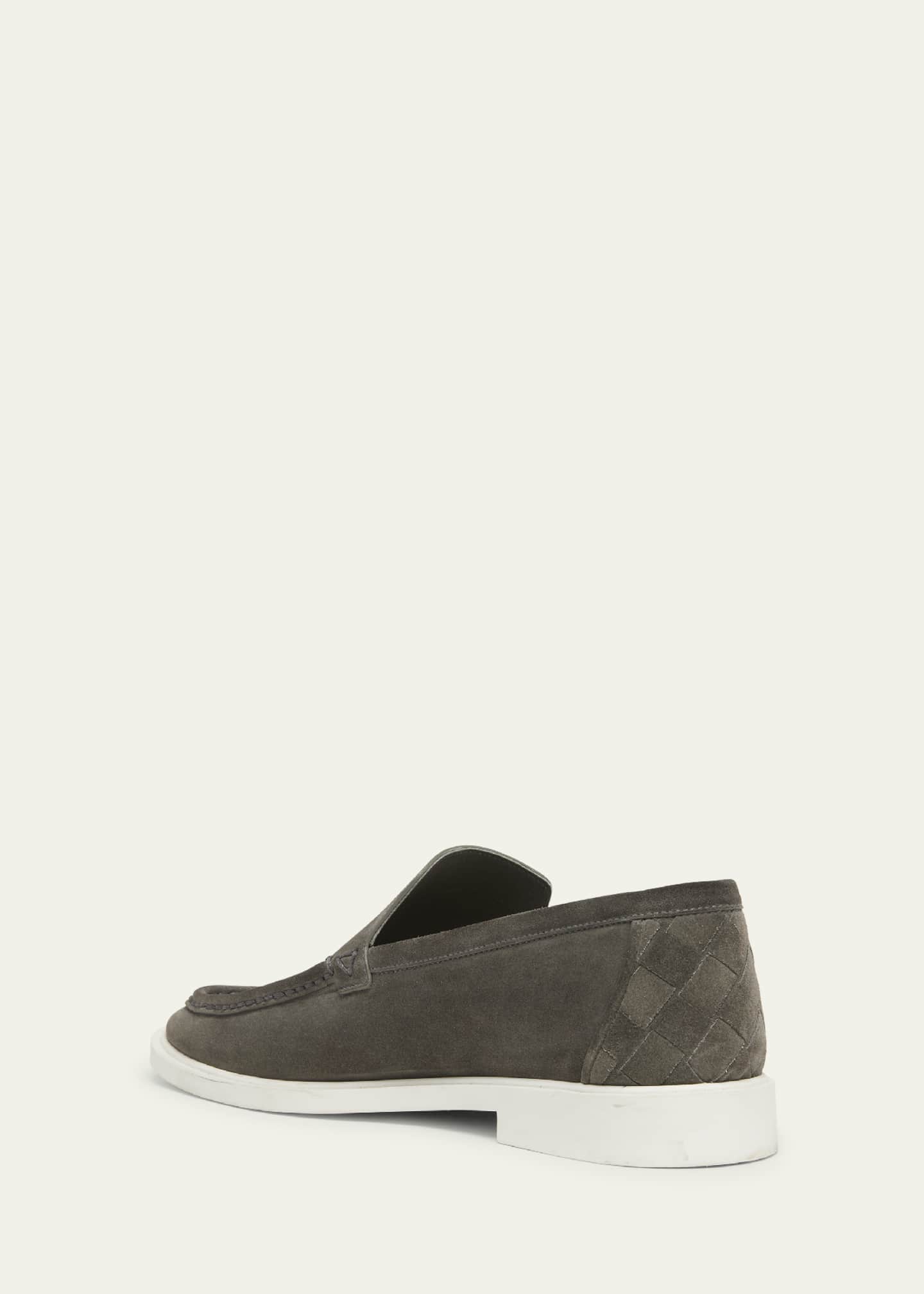 Bottega Veneta Men's Astair Suede Casual Slip-On Loafers Image 4 of 5