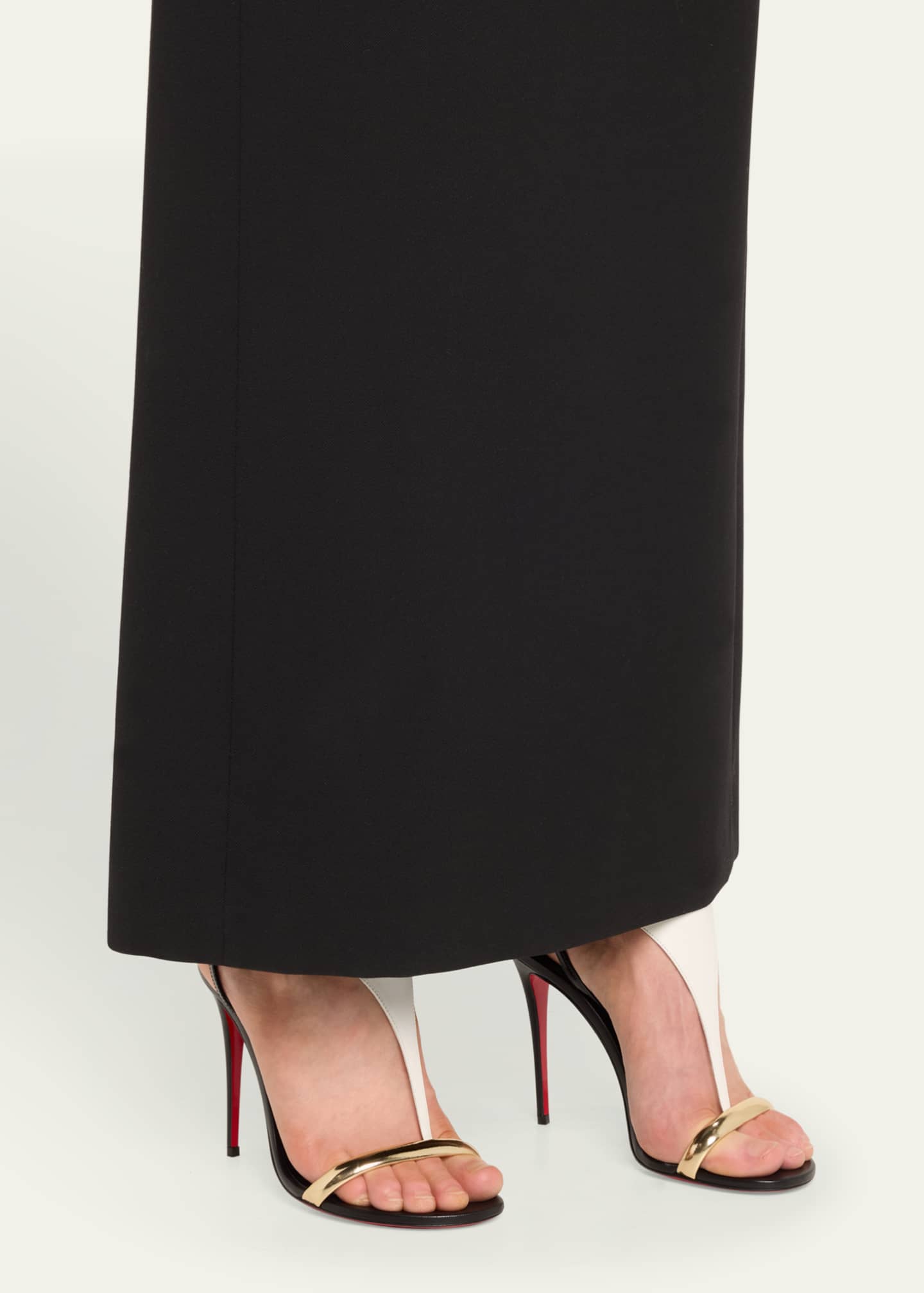 Christian Louboutin Athina Colorblock T Strap Red Sole Sandals Bergdorf Goodman