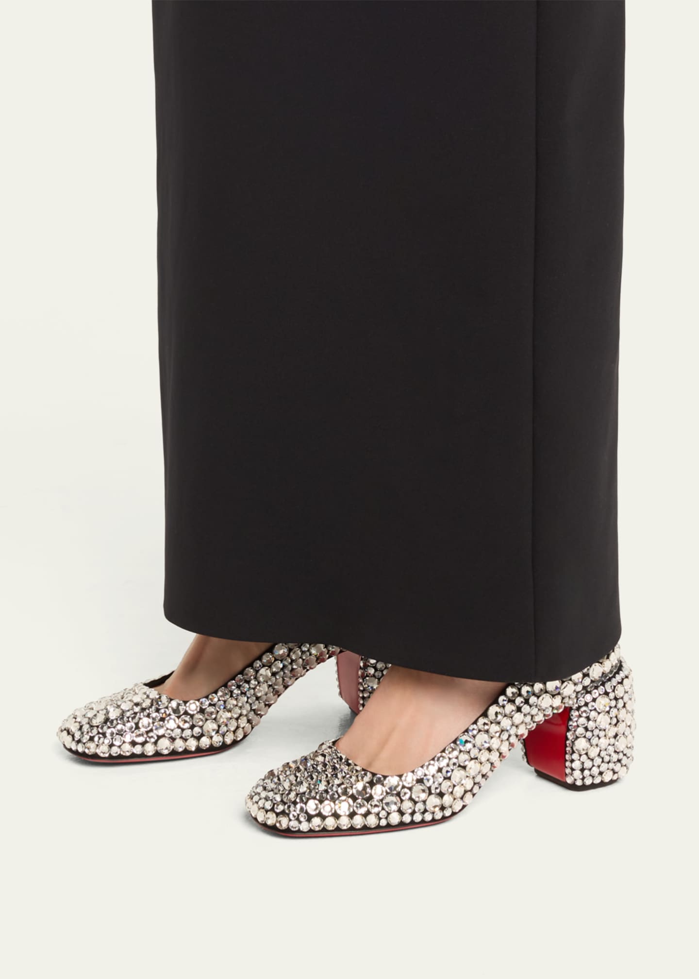 Christian Louboutin Minny Maxi Crystal Red Sole Pumps Image 2 of 6
