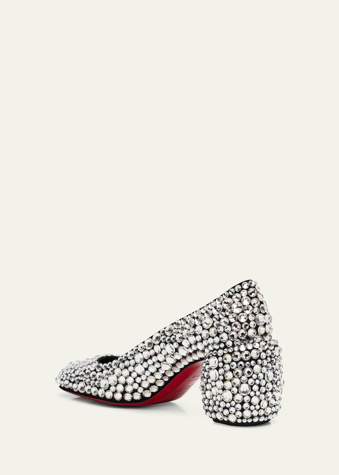 Christian Louboutin Minny Maxi Crystal Red Sole Pumps Image 4 of 6