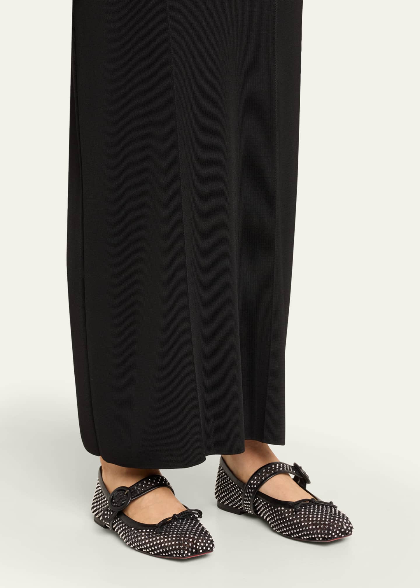 Christian Louboutin Mesh Net Mary Jane Red Sole Ballerina Flats Bergdorf Goodman