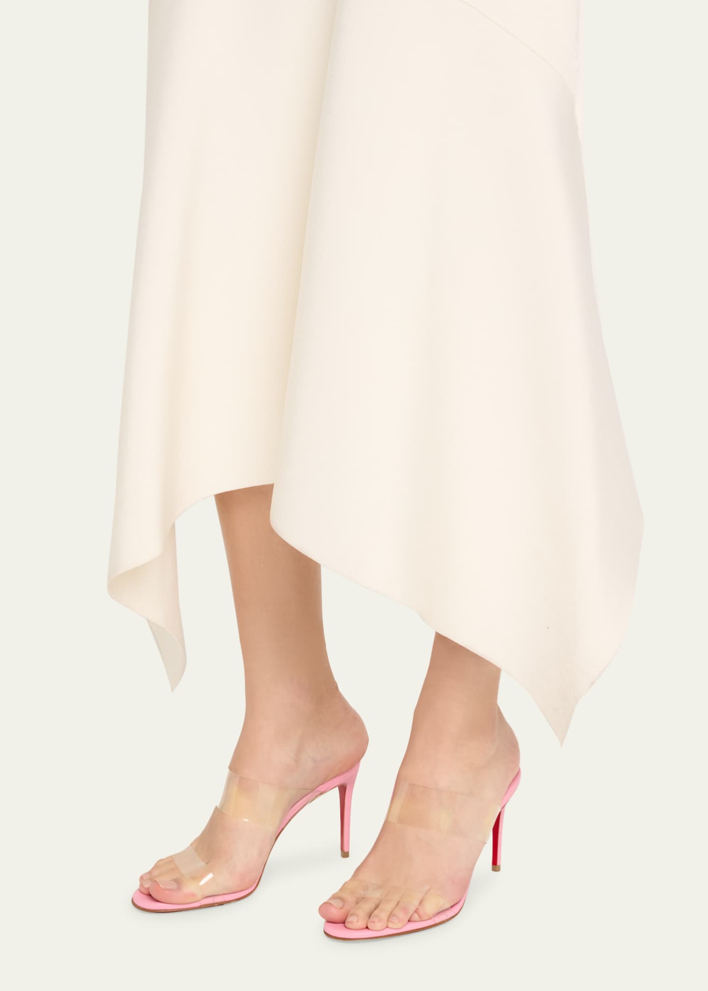 Christian Louboutin Just Nothing Clear Red Sole Slide Sandals