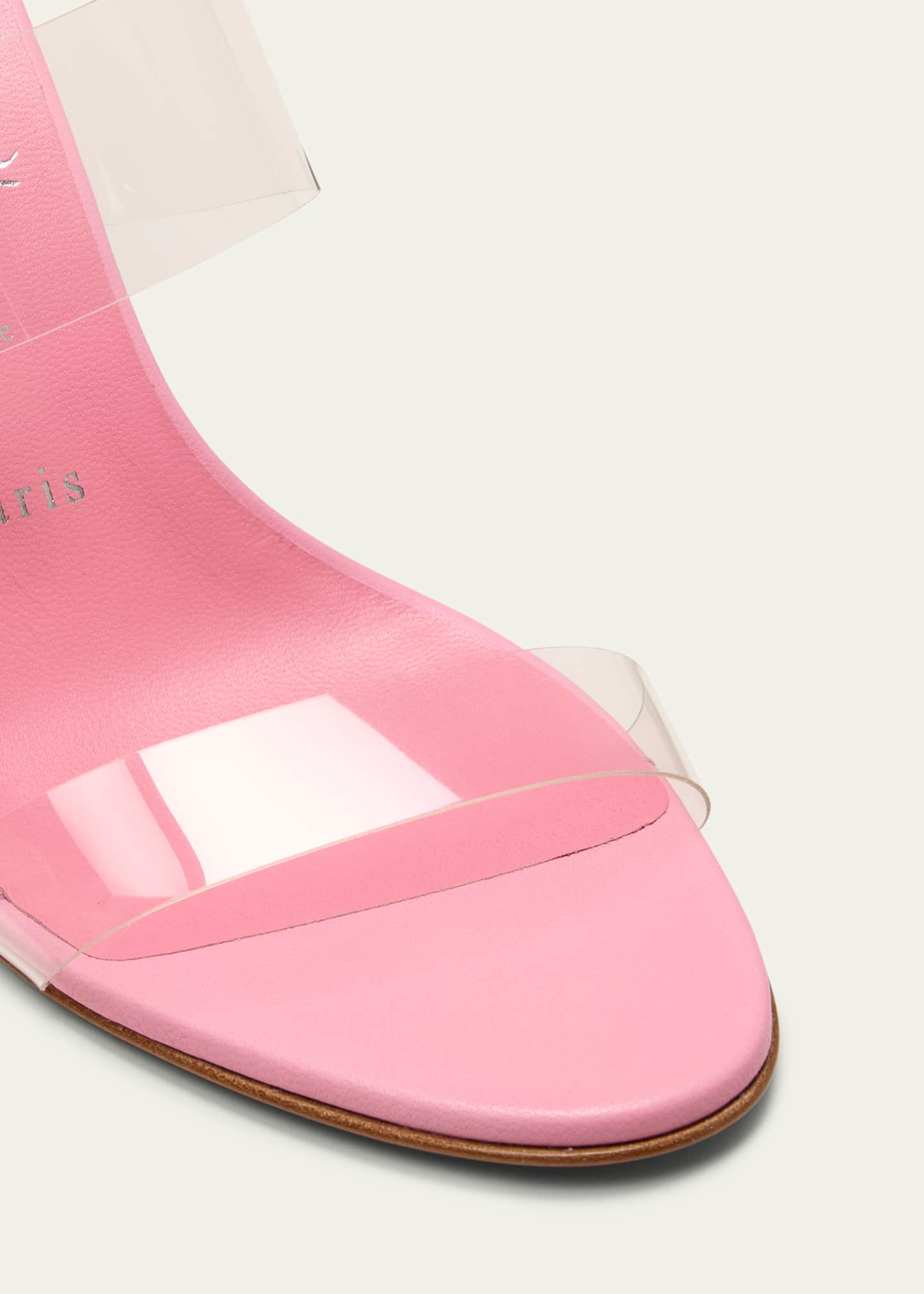 Christian Louboutin Just Nothing Clear Red Sole Slide Sandals