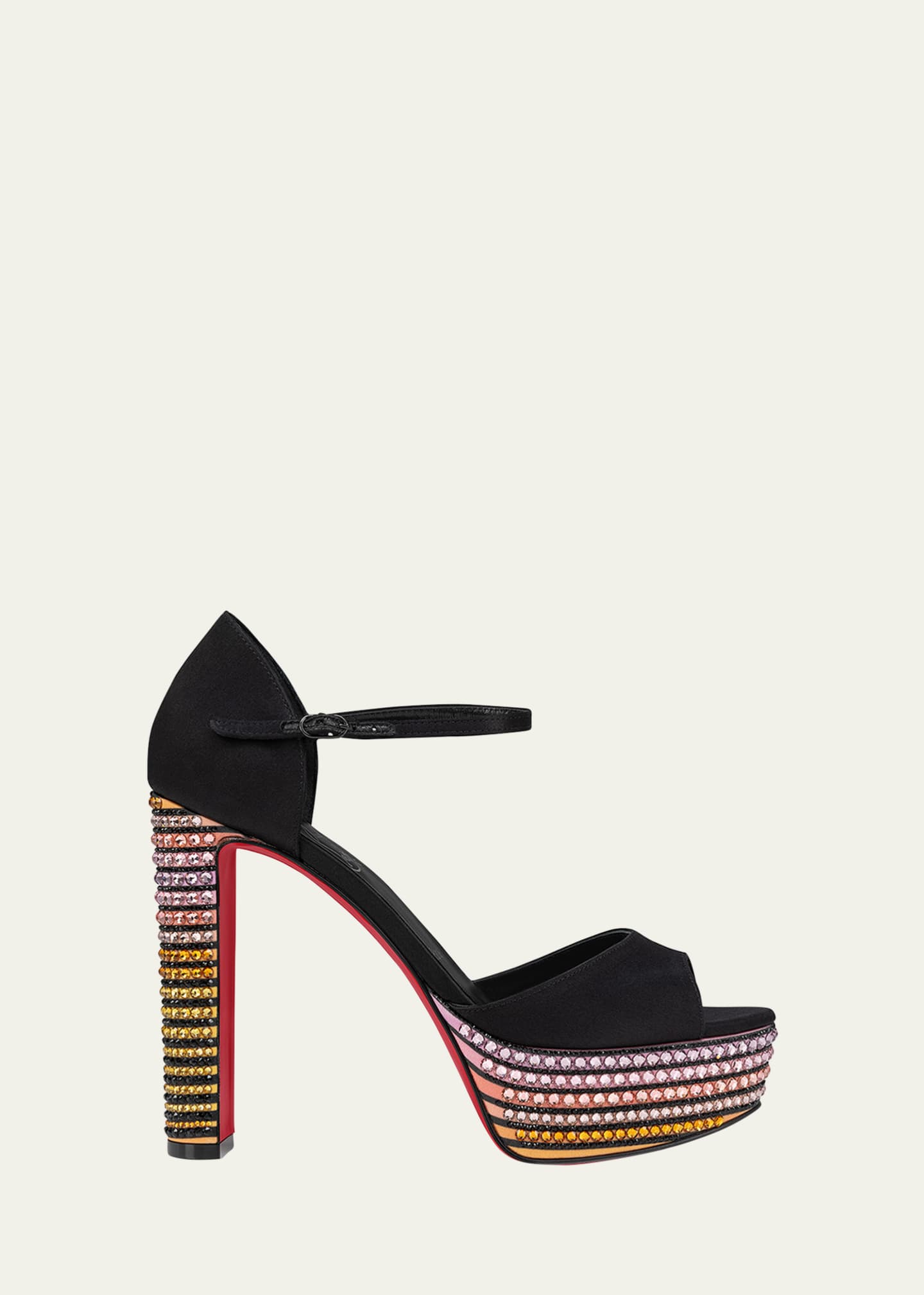 Christian Louboutin Sandaloo Strass Red Sole Platform Sandals Image 1 of 2