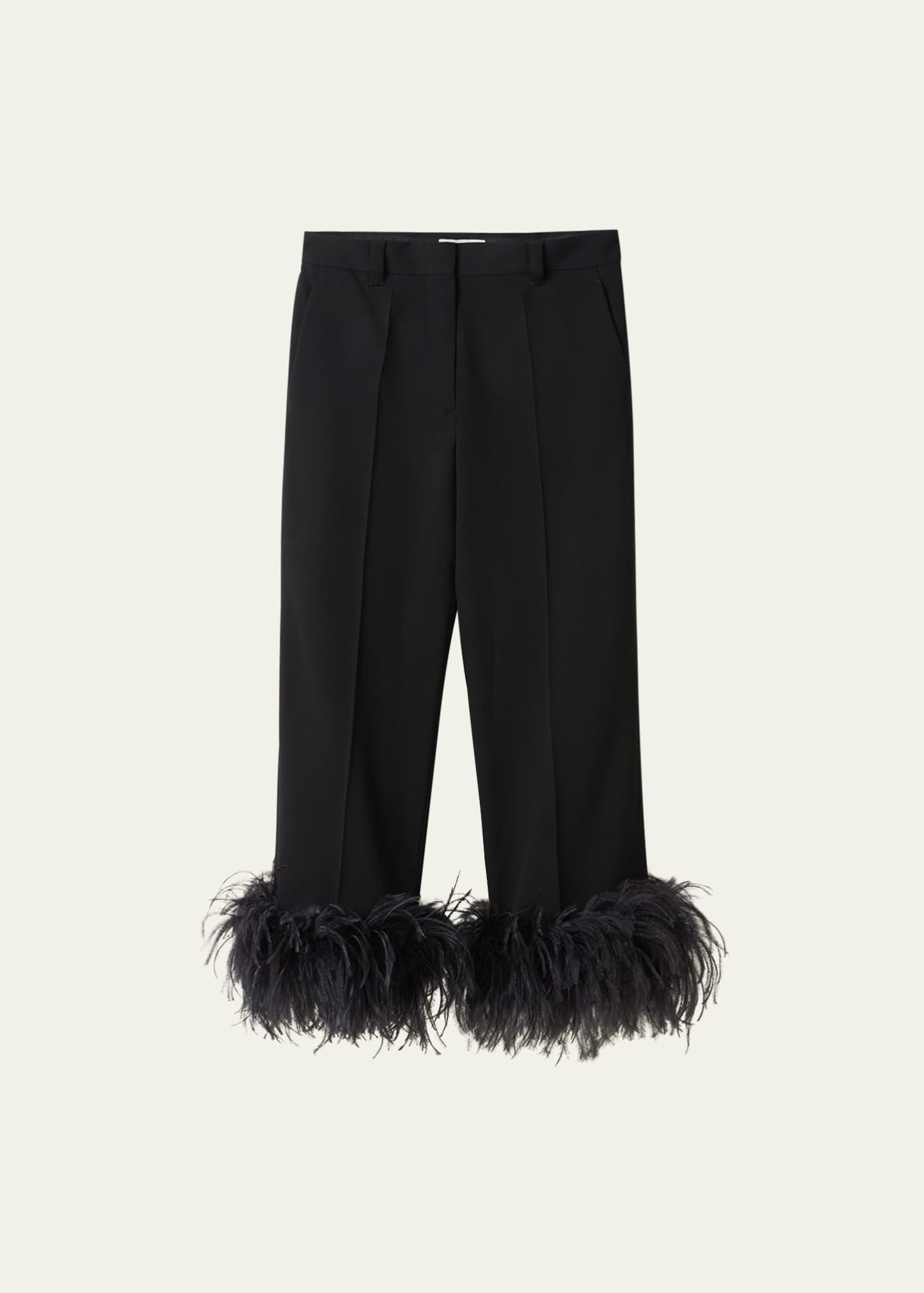 MIU MIU Size US 2 / IT 38 Black Cotton Blend Narrow Leg Dress Pants
