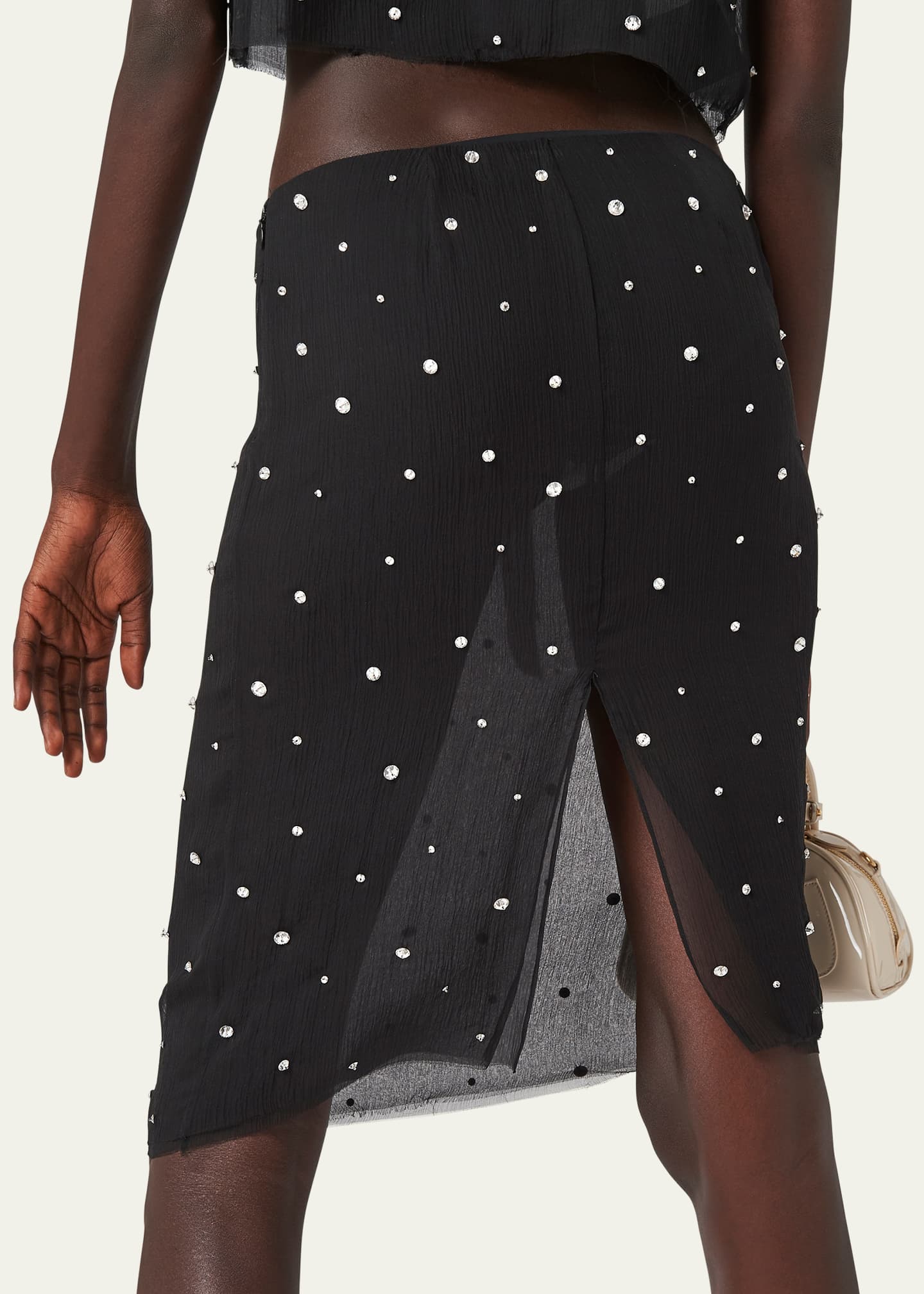 Miu Chiffon Flared Skirt