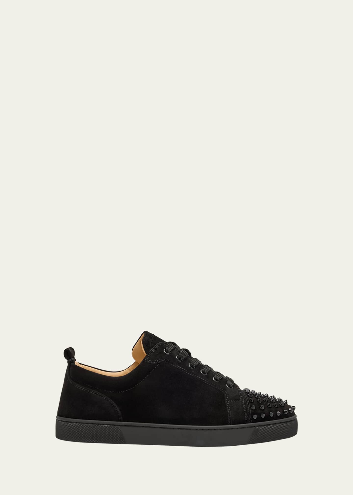 Christian Louboutin Men s Louis Junior Spikes Leather Low Top Sneakers Bergdorf Goodman