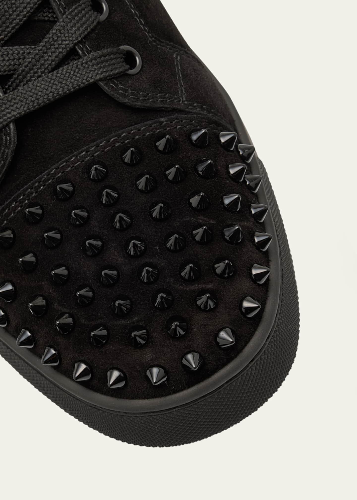 Christian Louboutin Men s Louis Junior Spikes Low top Sneakers Black Size 13