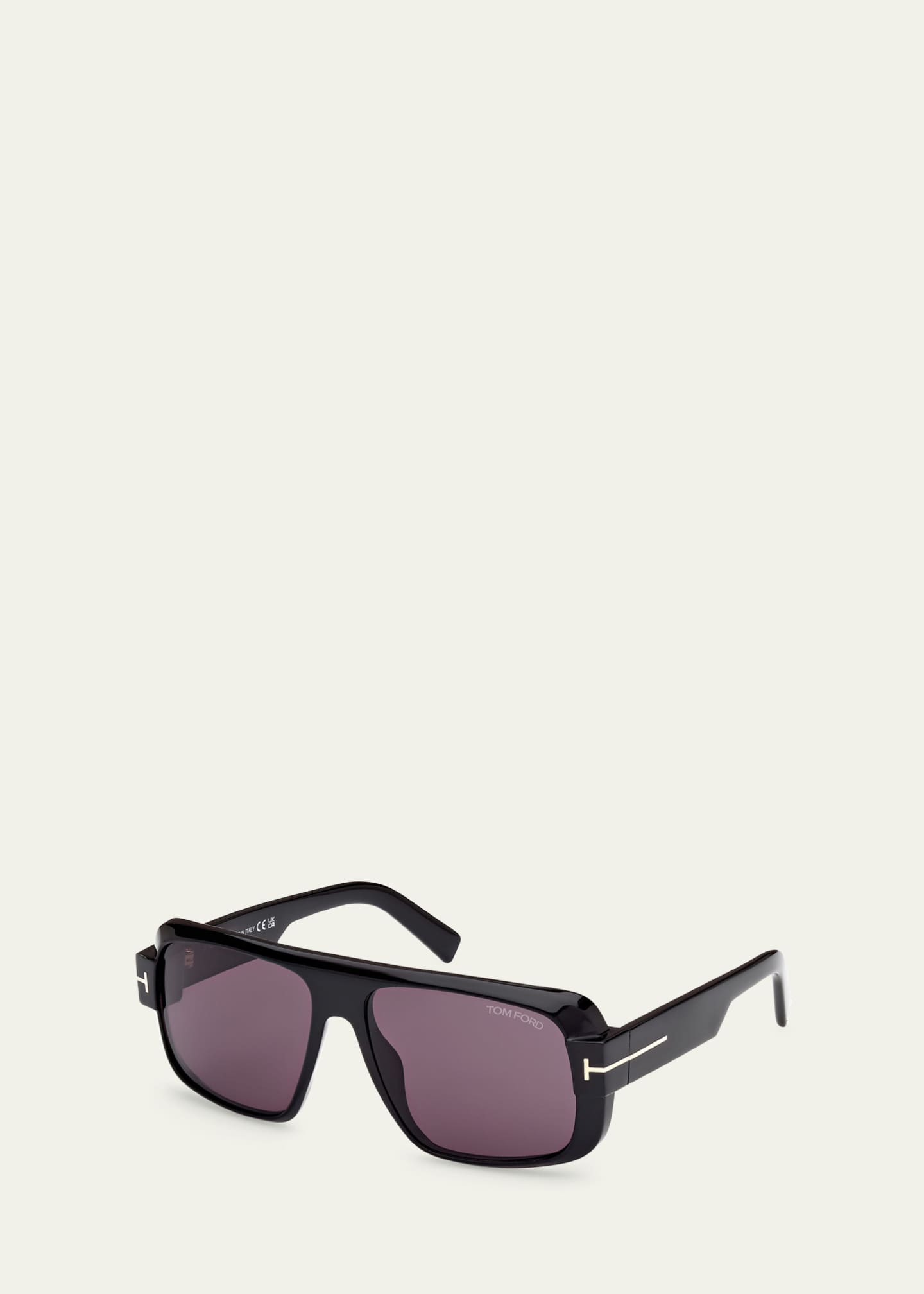 TOM FORD Men's Turner Acetate Rectangle Sunglasses Image 2 of 2