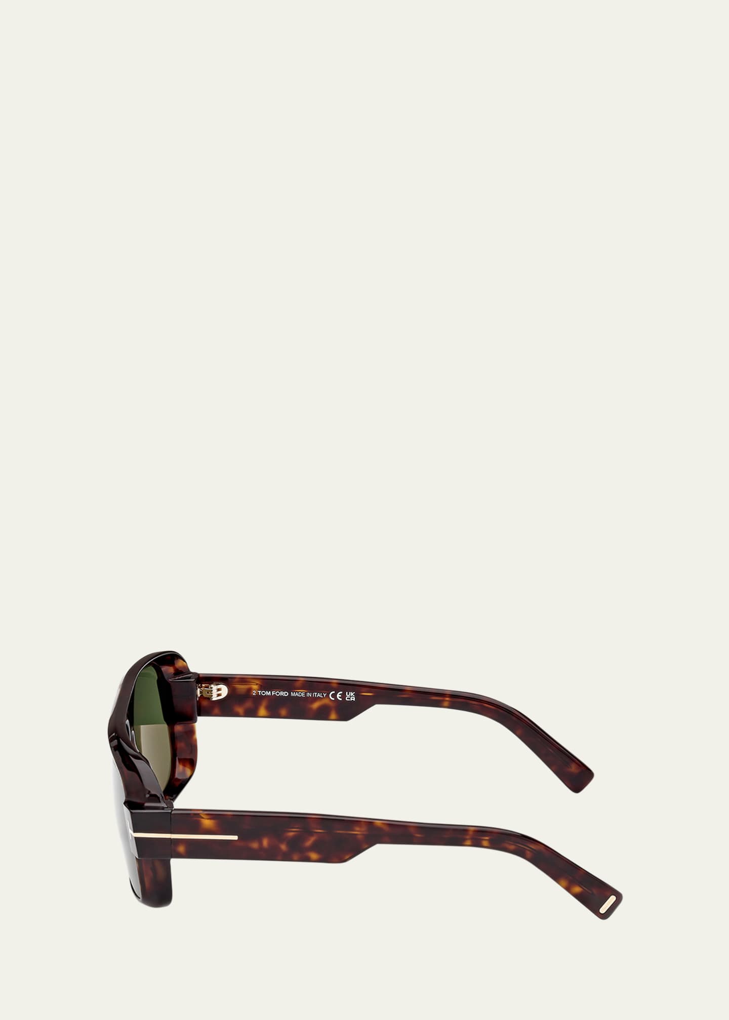 TOM FORD Men's Turner Acetate Rectangle Sunglasses Image 3 of 3