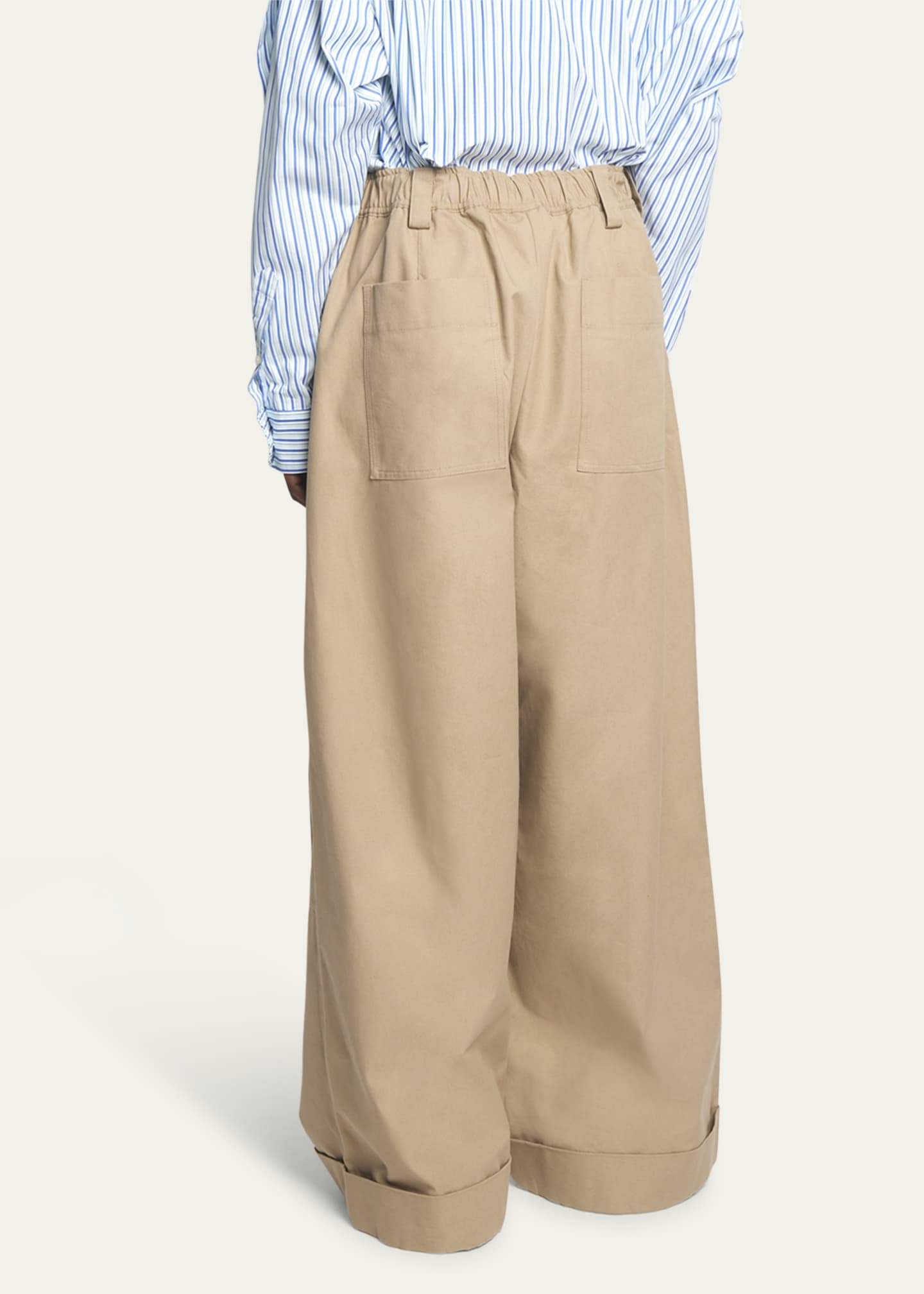 【数々のアワードを受賞】 Leg Wide Chino Drawstring ROGGE MERYLL Pants Goodman Bergdorf - チノパン