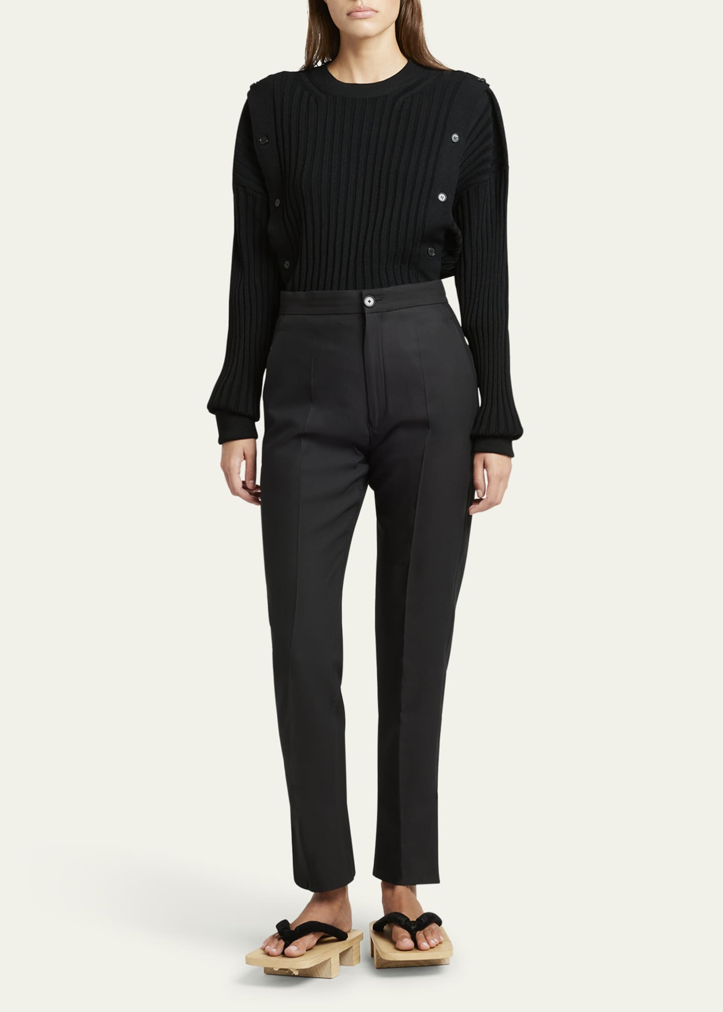 SETCHU Origami Skinny Wool Pants Image 2 of 5