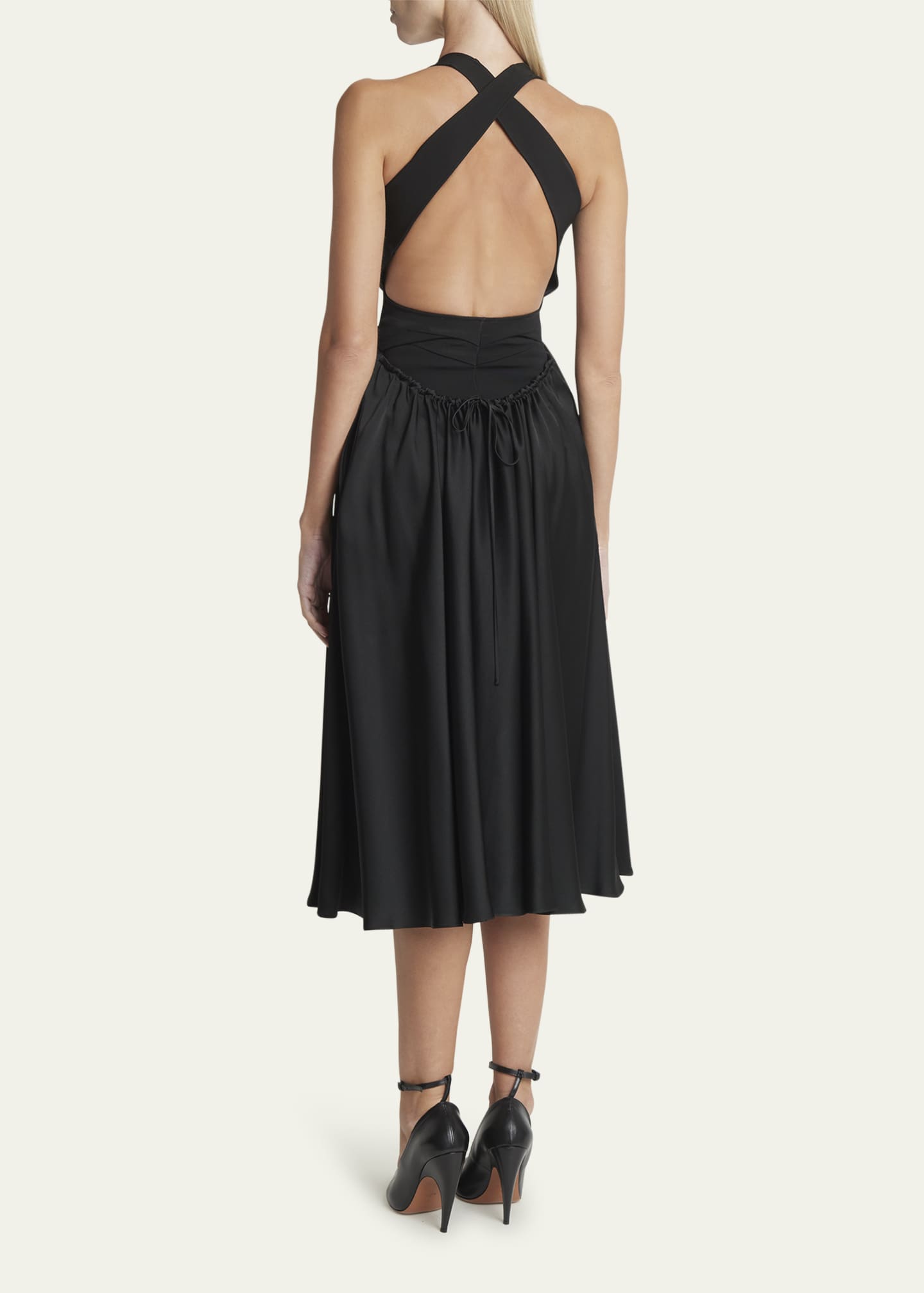 ワンピース Alaia Jersey crossover dress ALAIA Crossover Open-Back Sleeveless Midi Dress - Bergdorf