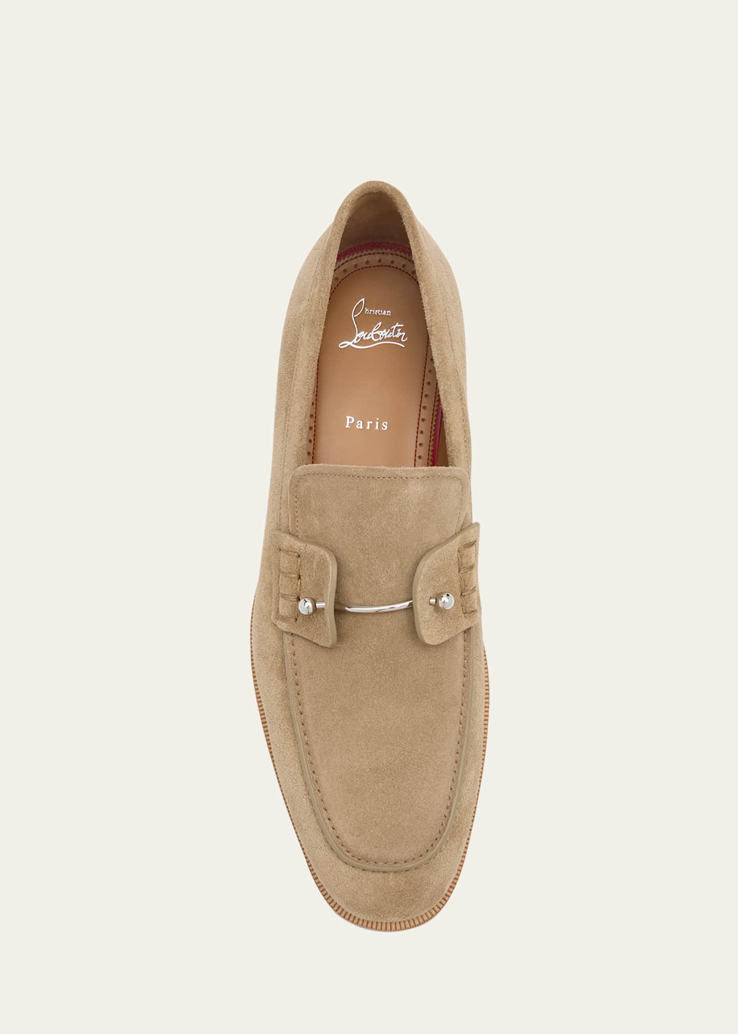Christian Louboutin Men's Chambelimoc Collar Pin Penny Loafers Image 6 of 6
