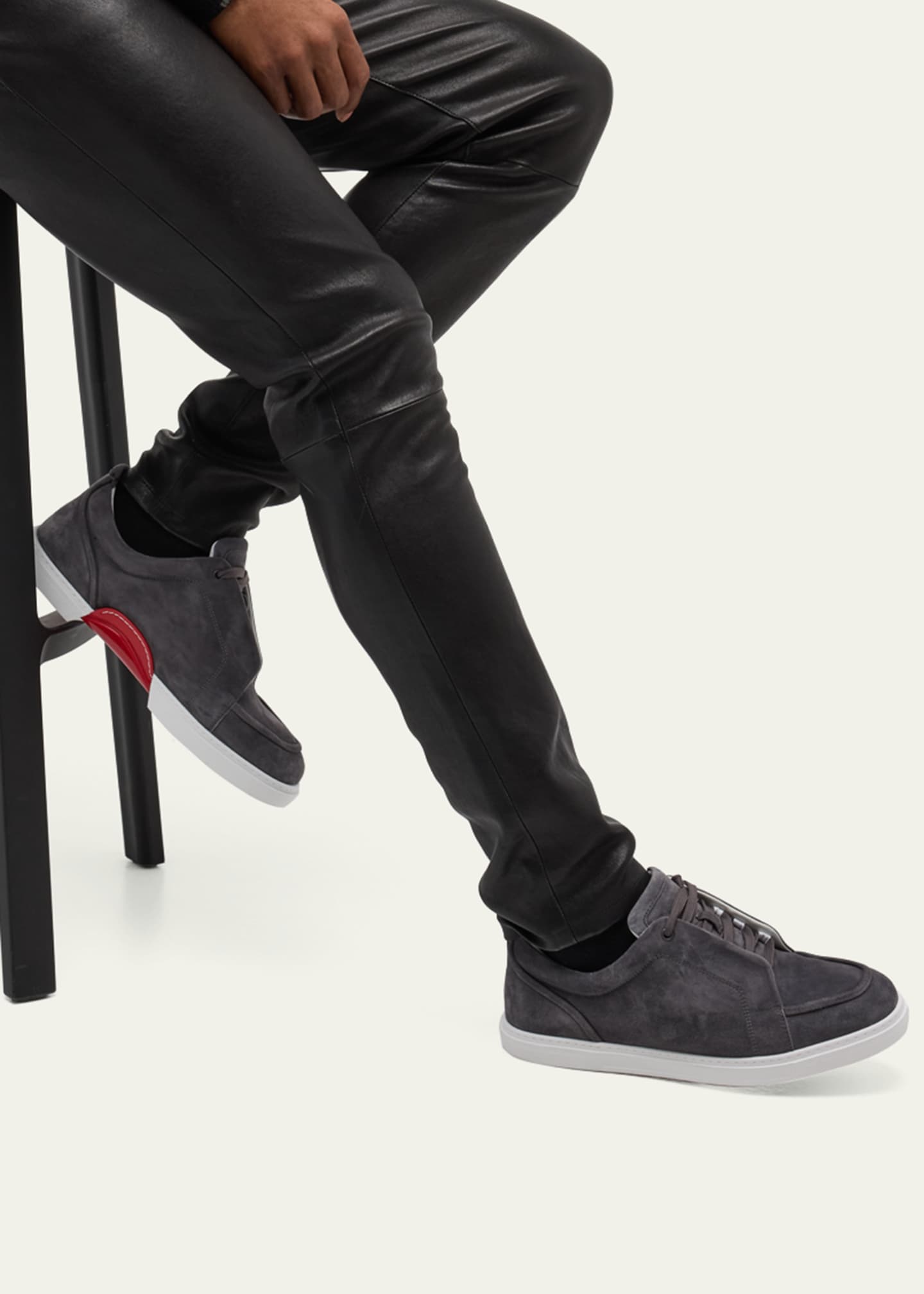 Louboutin veau velours mens top