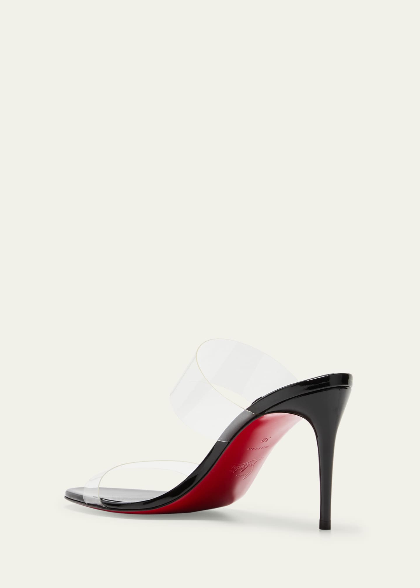 Clear red bottoms deals