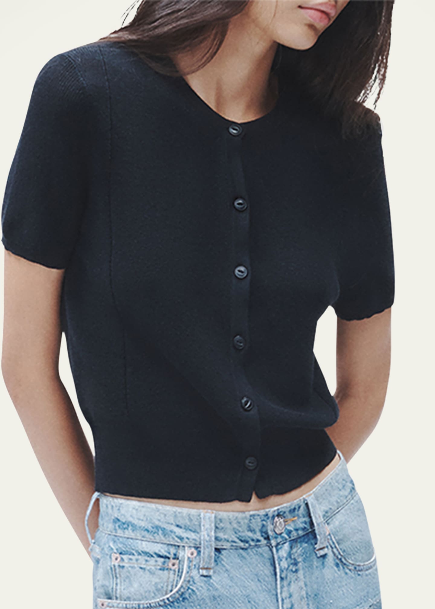 Rag & Bone Dina Short-Sleeve Cardigan Image 3 of 4