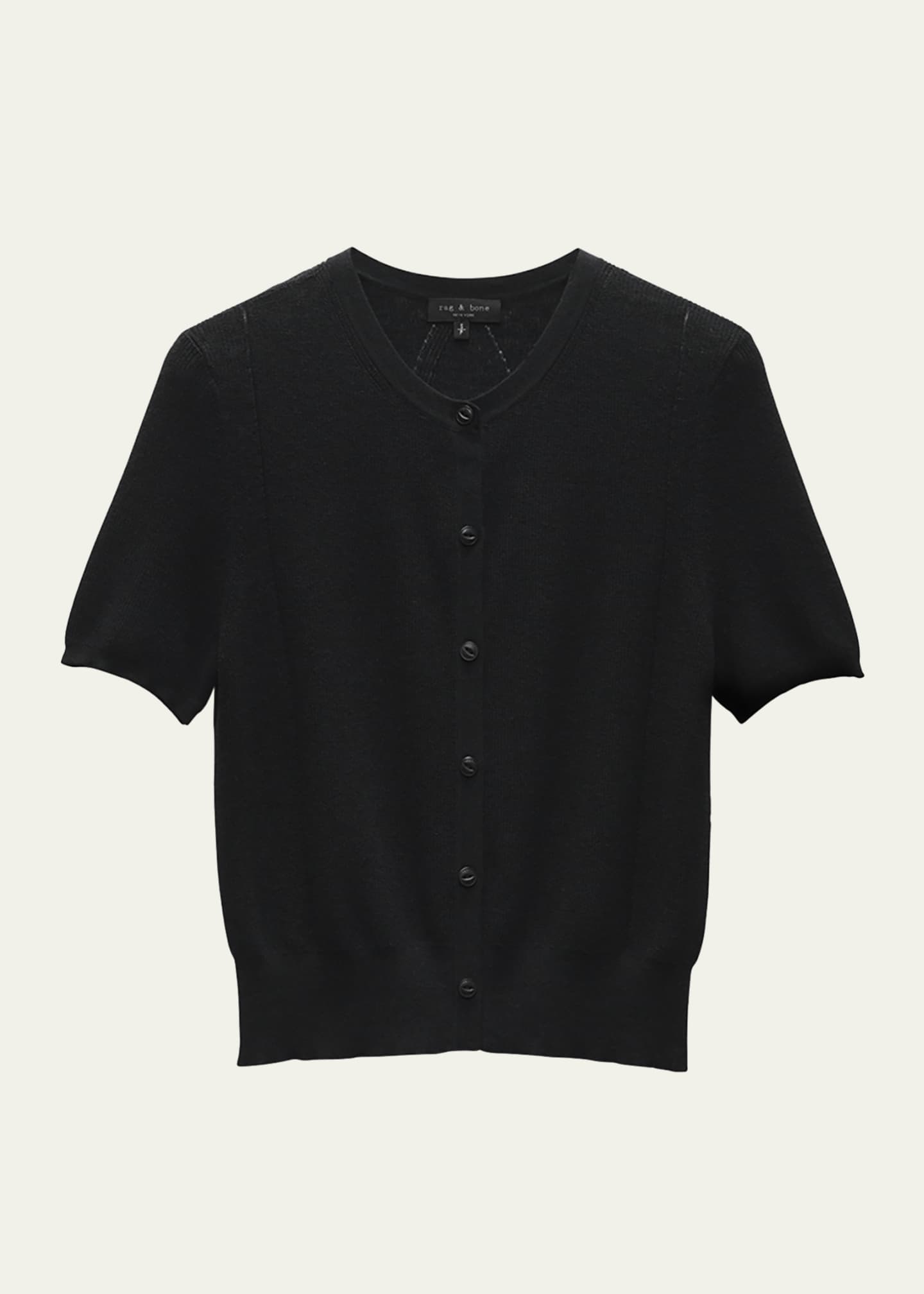 Rag & Bone Dina Short-Sleeve Cardigan Image 1 of 4