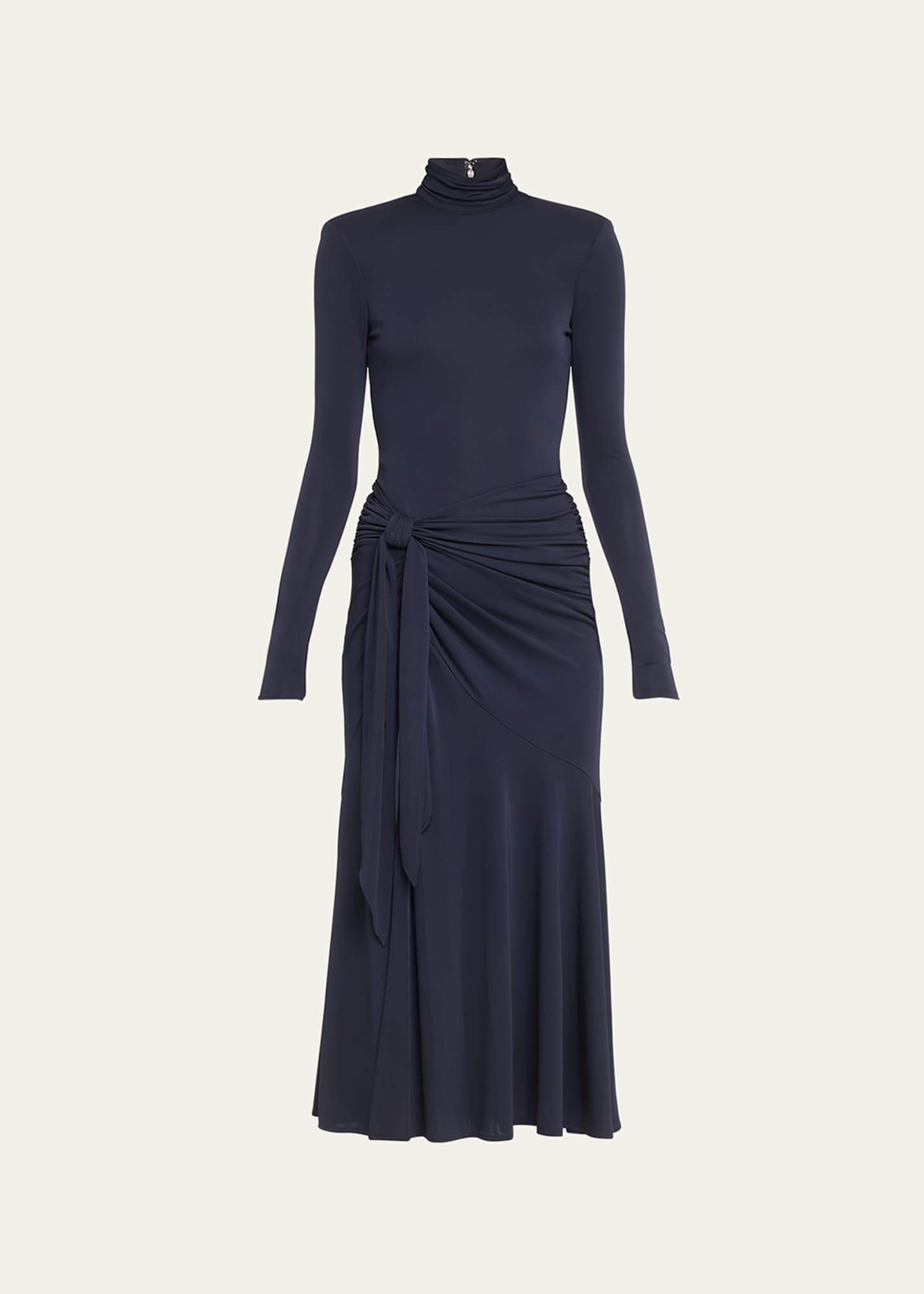 Cinq a Sept Johnson Mock-Neck Wrap-Skirt Midi Dress - Bergdorf Goodman