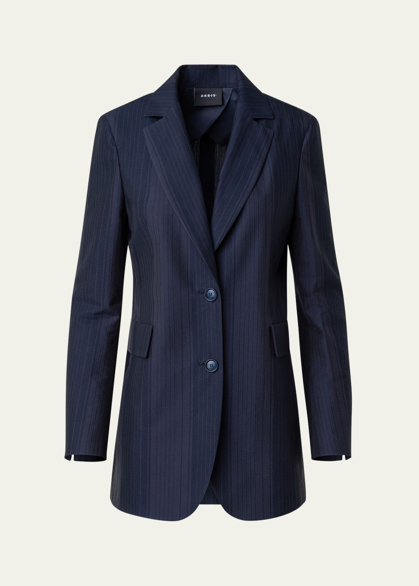Akris Alvina Blackwatch Seersucker Blazer Jacket Image 1 of 5