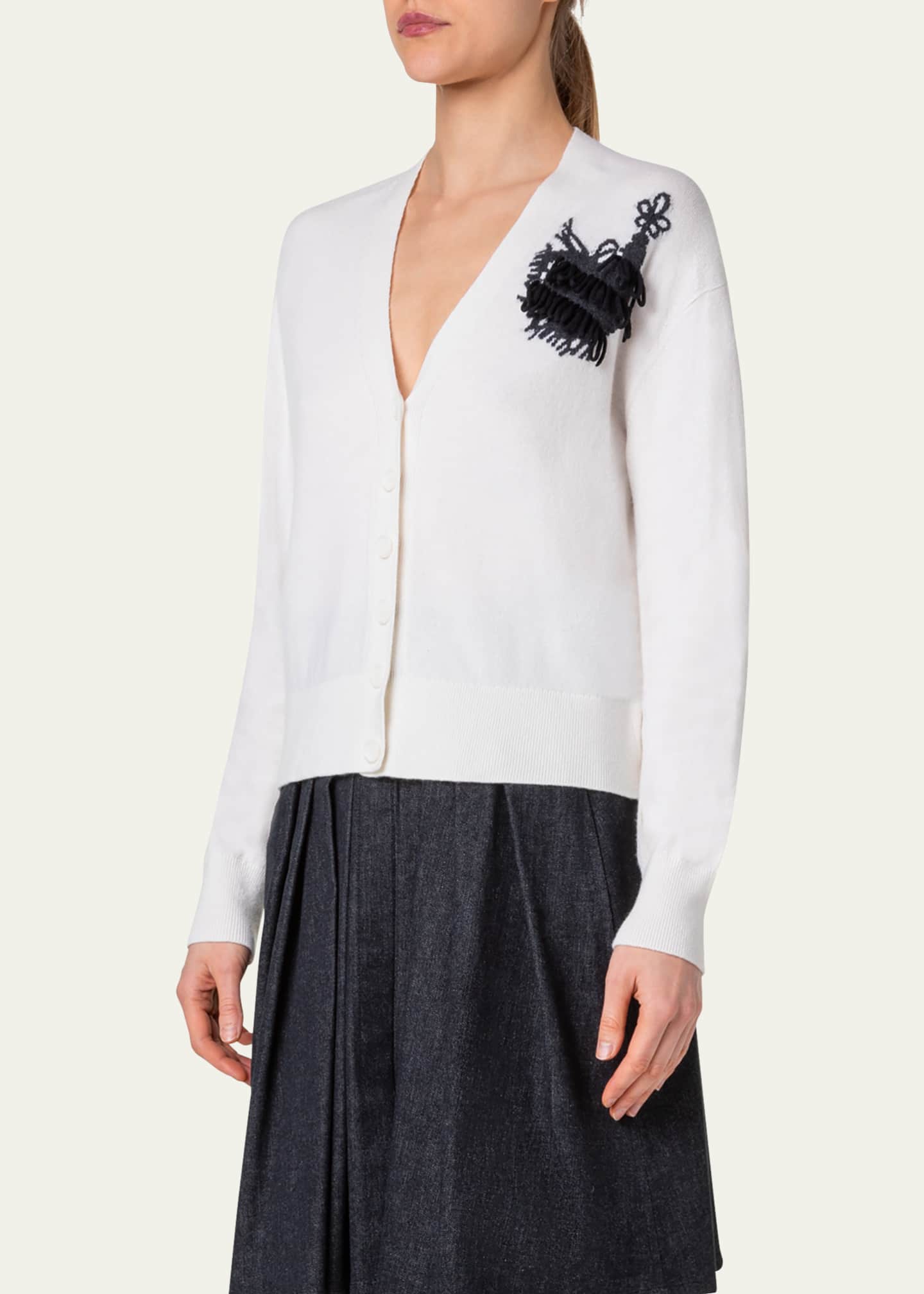 Akris Tassel Cashmere Cardigan Image 4 of 5