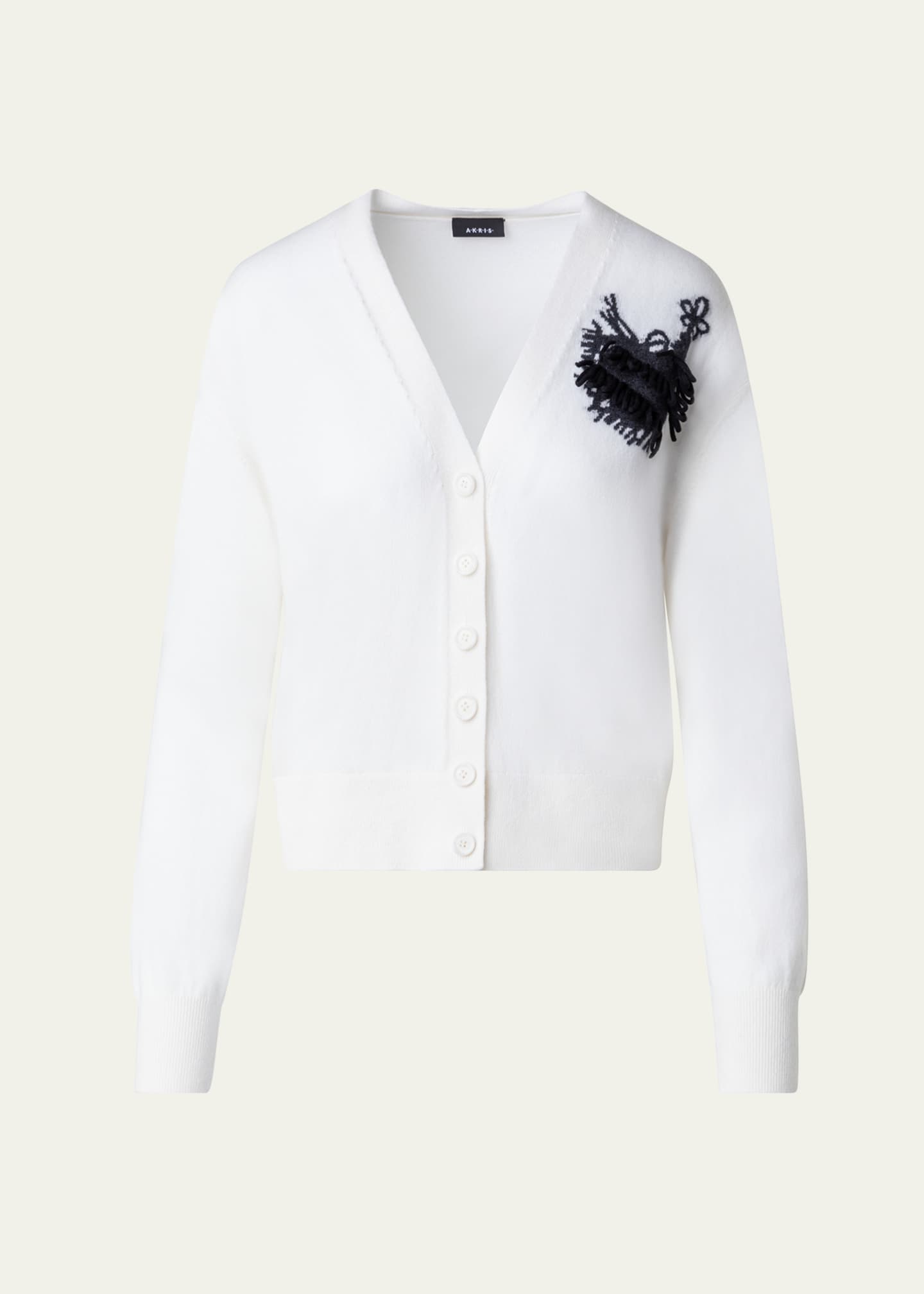 Akris Tassel Cashmere Cardigan Image 1 of 5