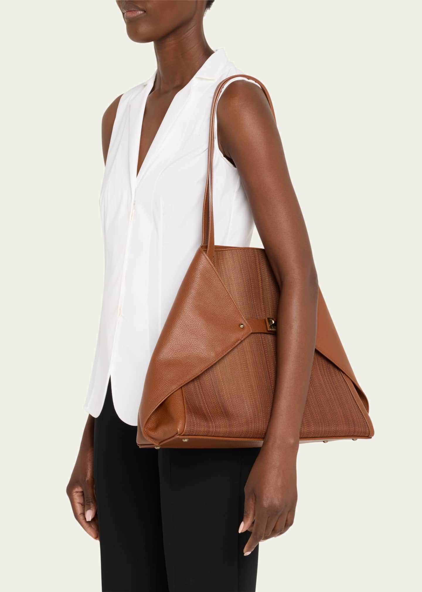 Akris Ai Medium Horsehair Shoulder Bag Image 2 of 5