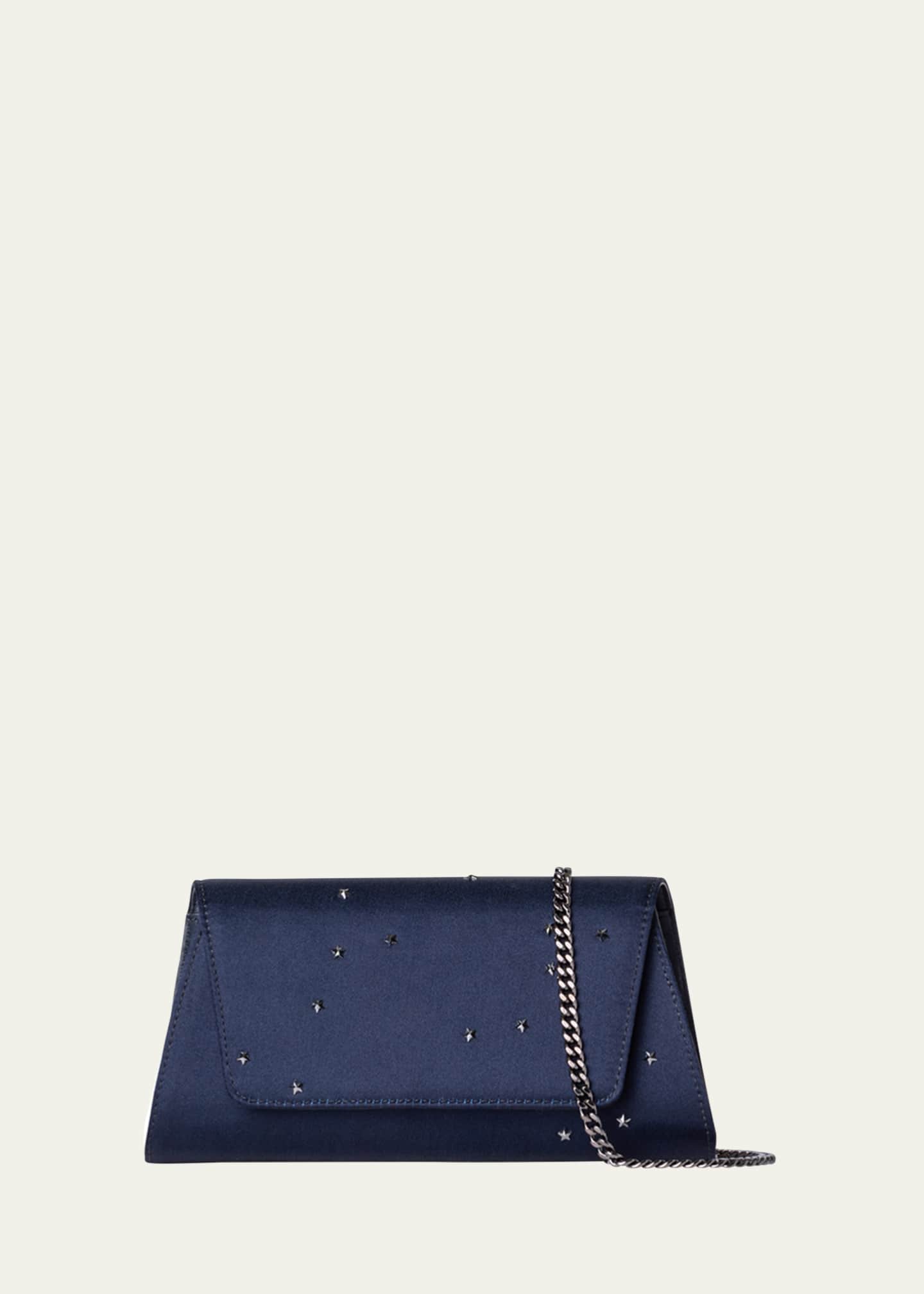 Akris Anouk Small Star Embellished Satin Clutch Bag Image 1 of 4