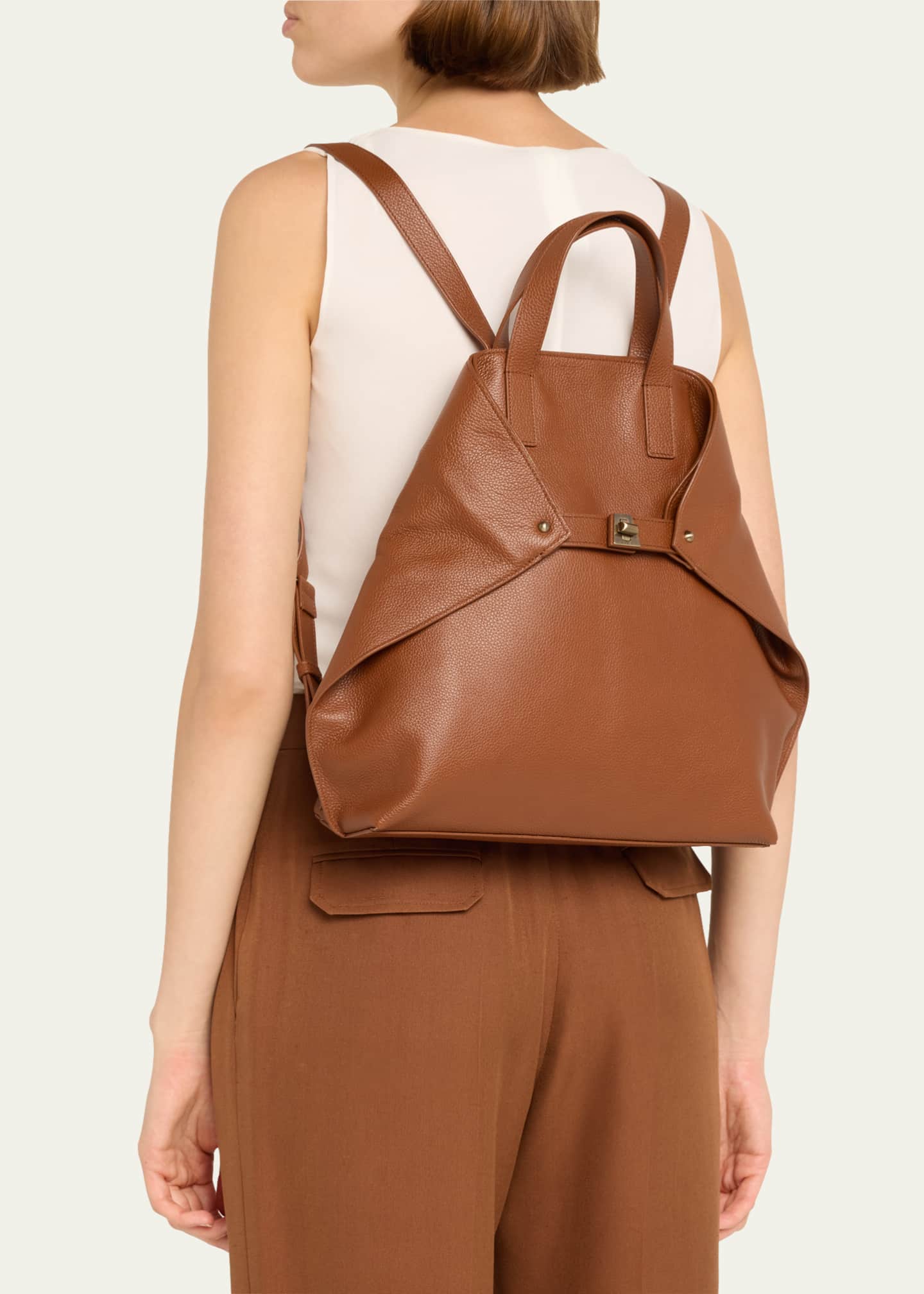 Akris Ai Small Leather Backpack Image 2 of 5