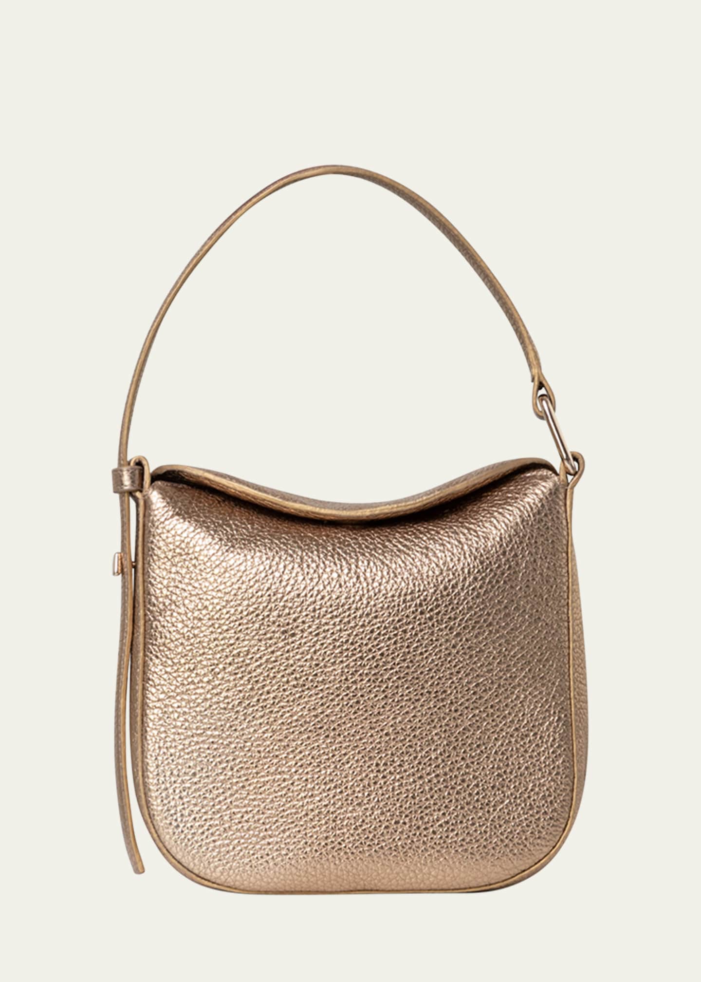 Akris Anna Mini Metallic Leather Hobo Bag Image 1 of 4
