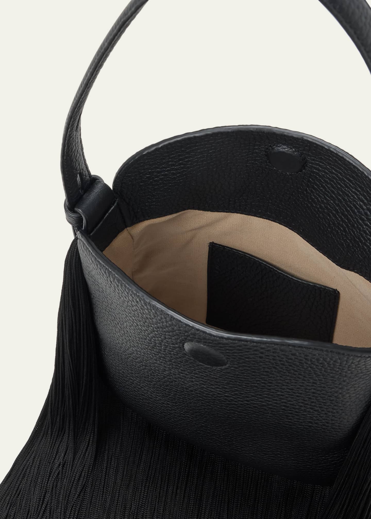 Akris Anna Mini Fringe Leather Hobo Bag Image 4 of 5
