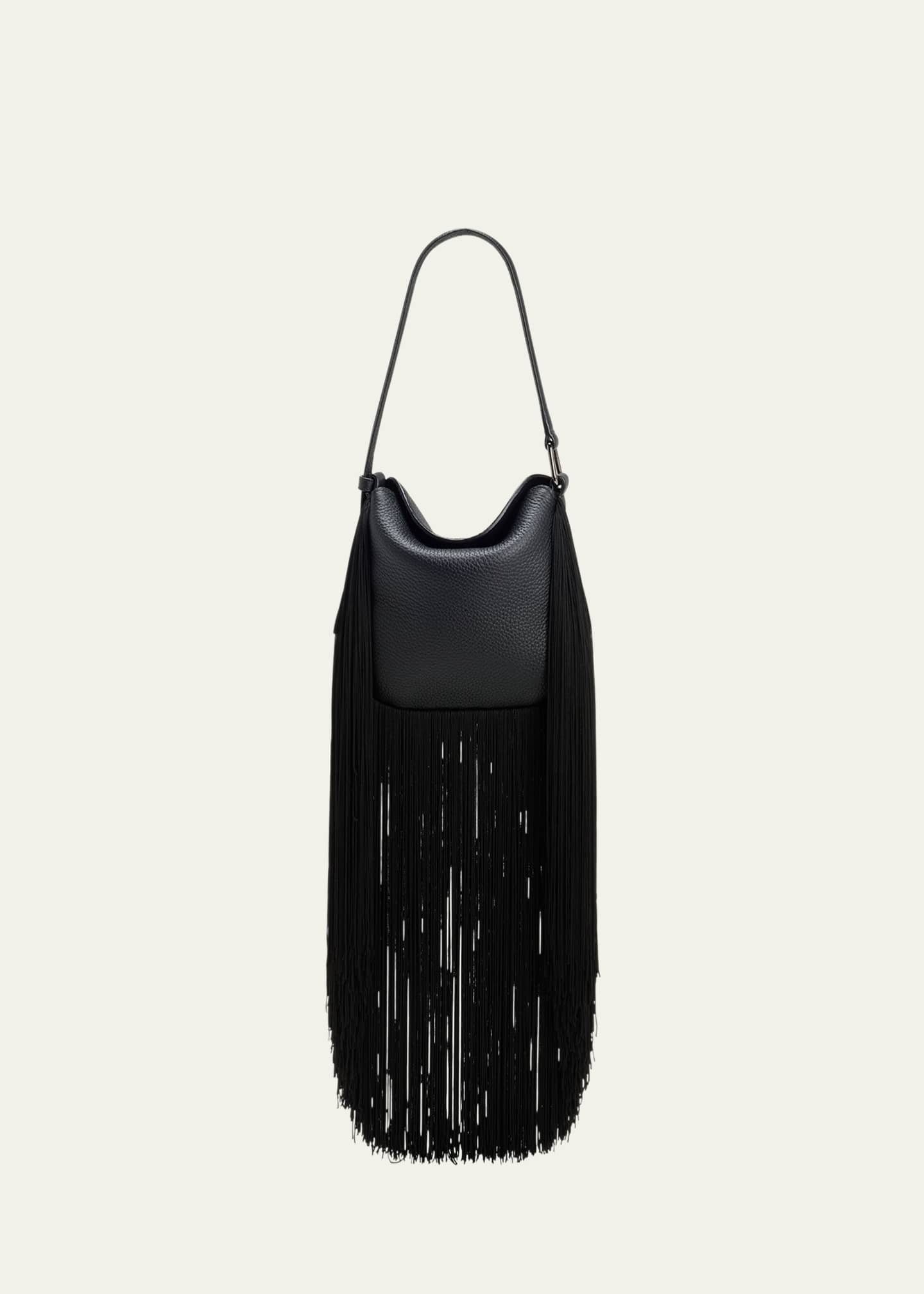 Akris Anna Mini Fringe Leather Hobo Bag Image 1 of 5