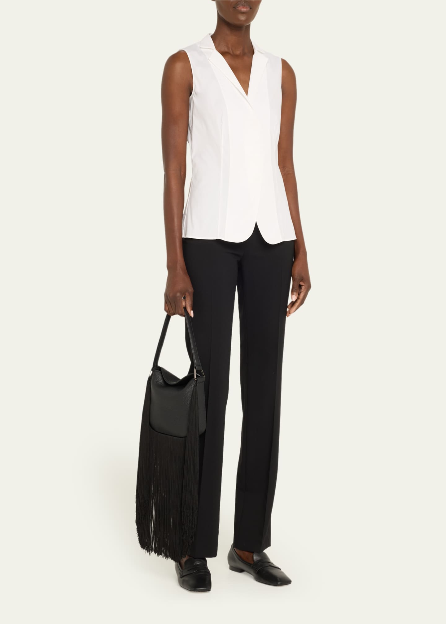 Akris Anna Mini Fringe Leather Hobo Bag Image 5 of 5