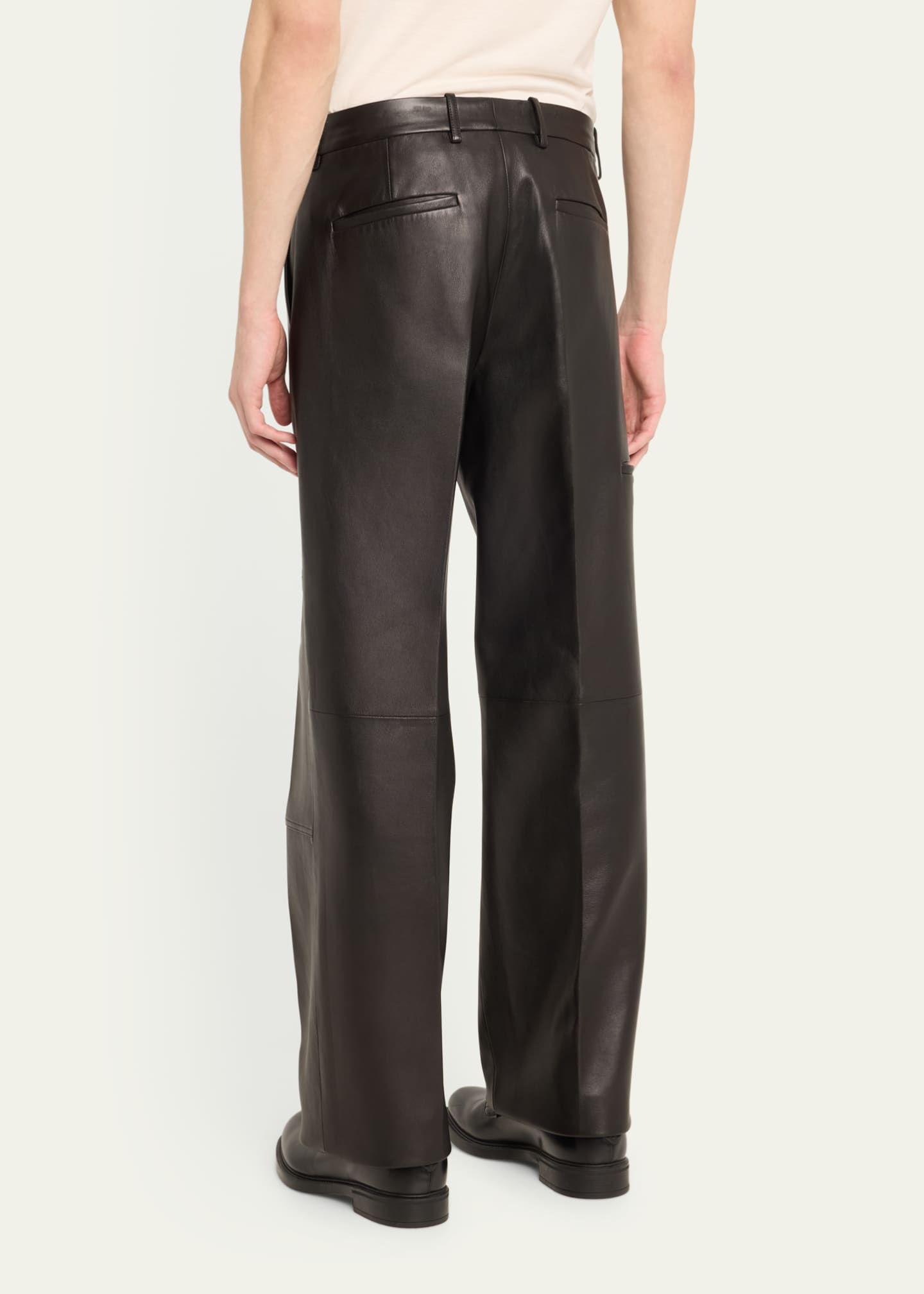 Helmut Lang Men's Leather Carpenter Pants