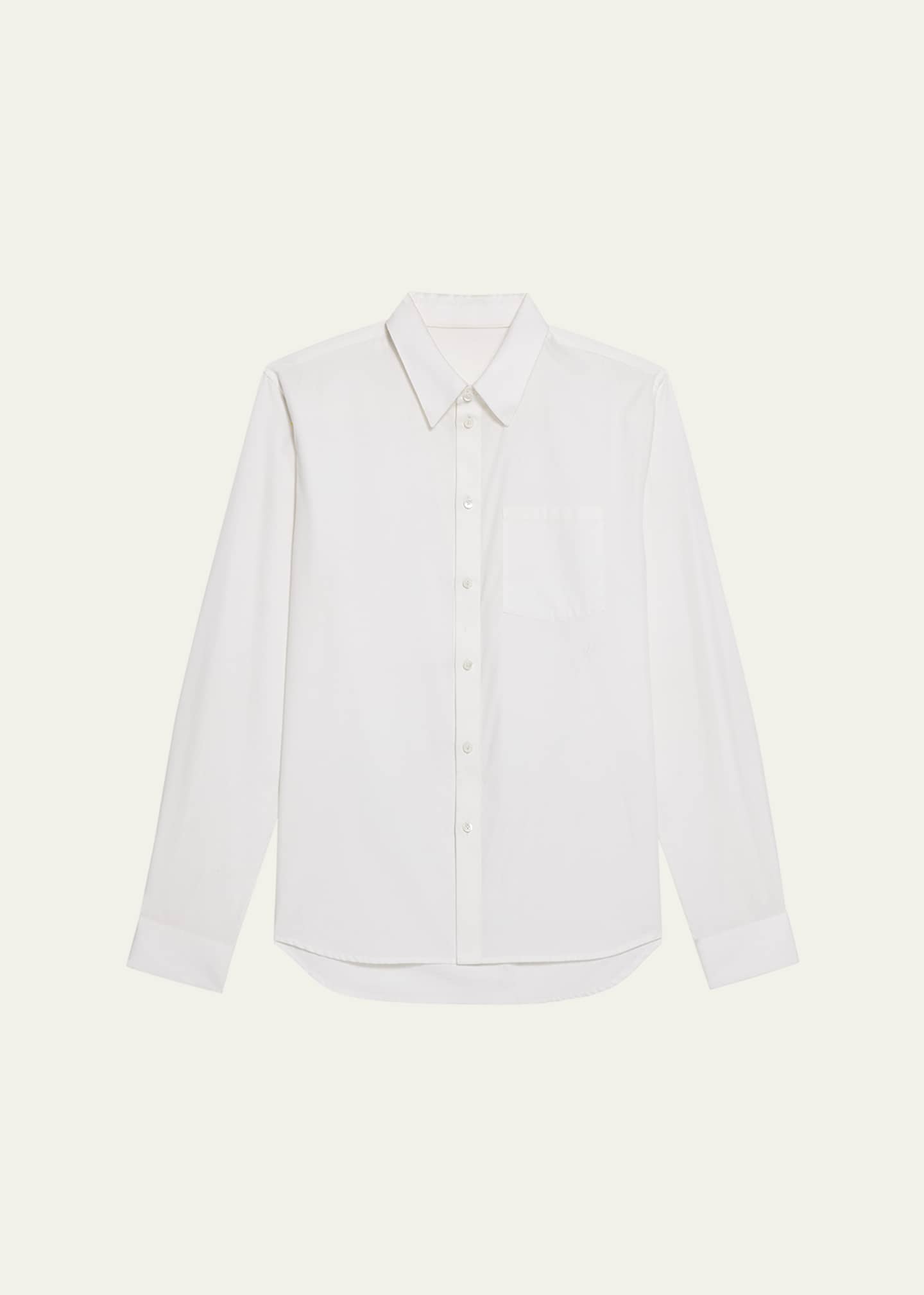 Helmut Lang Men's Classic Button-Down Soft Cotton Shirt Image 1 of 5