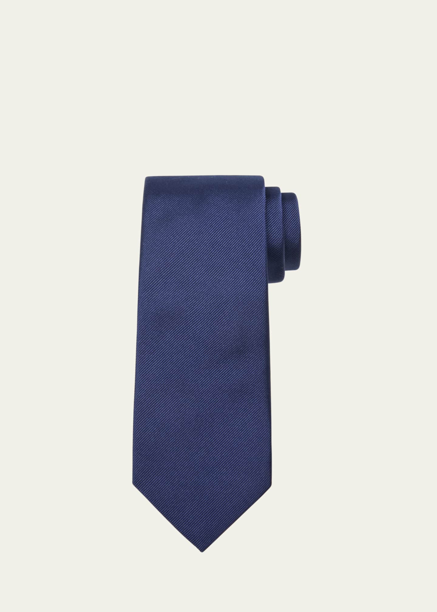 Brunello Cucinelli Men's Solid Silk-Cotton Tie