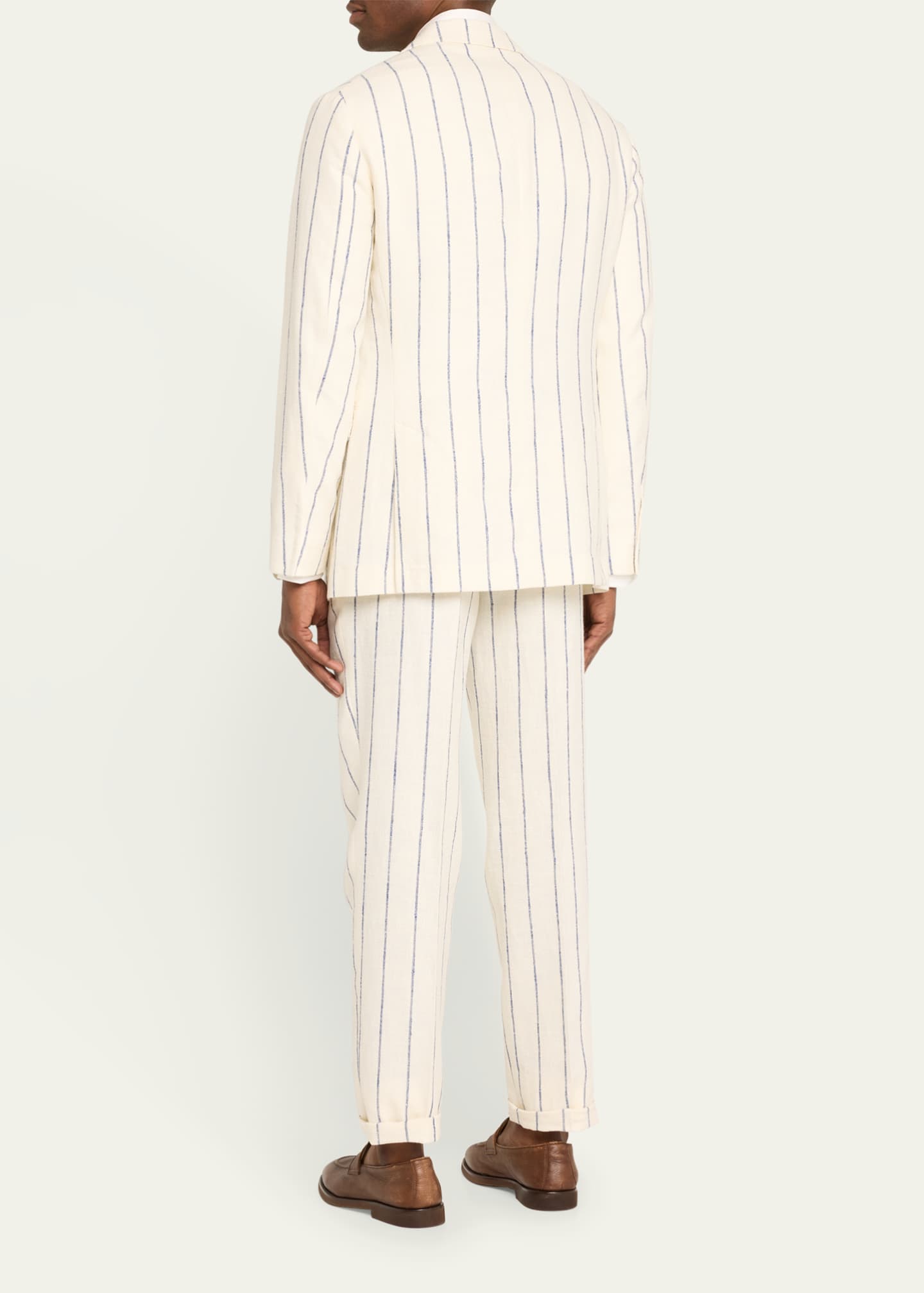 【関税＆送料込み】Brunello Cucinelli 'Monile' Sleeve Suit Brunello Cucinelli Striped Suit | Grey | FARFETCH