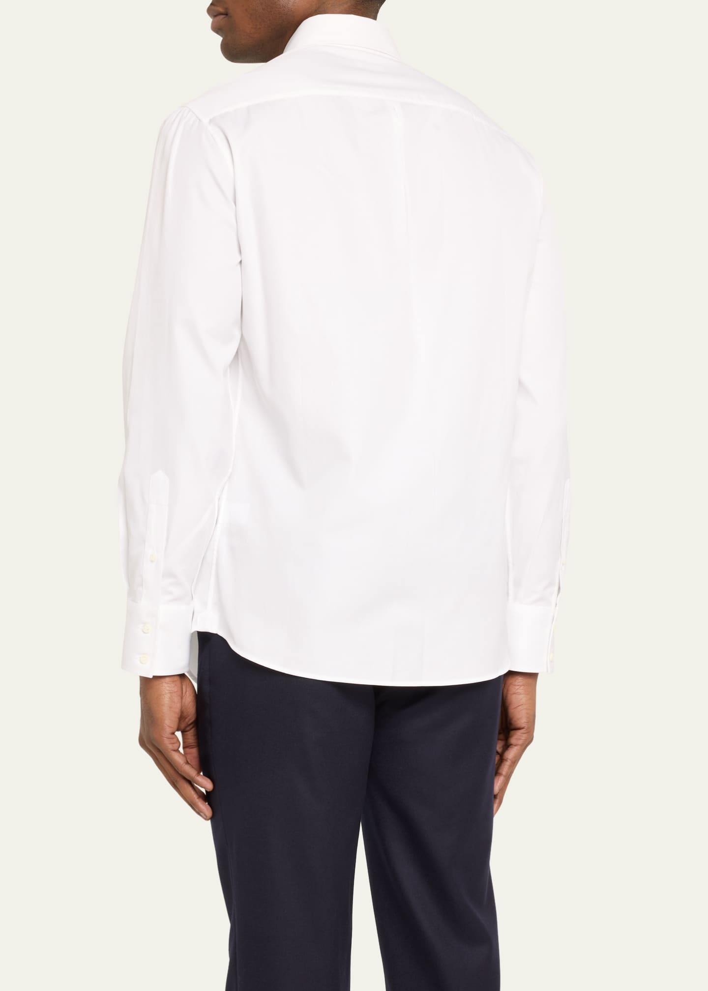 Brunello Cucinelli Men's Sea Island Cotton Sport Shirt Image 3 of 5