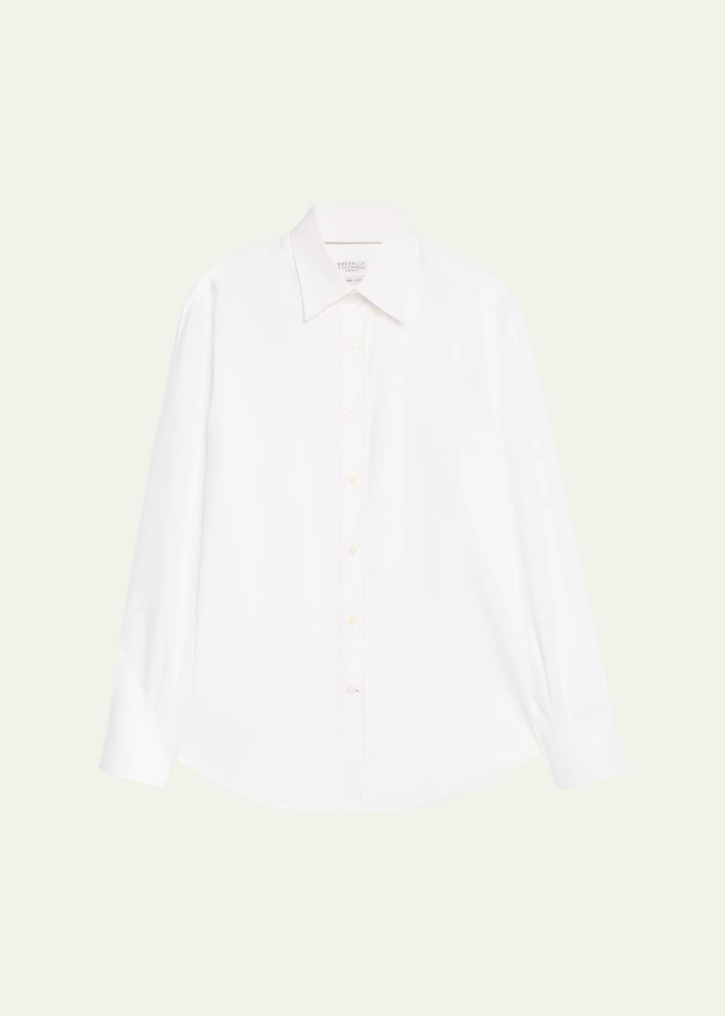 Brunello Cucinelli Men's Sea Island Cotton Sport Shirt Image 1 of 5