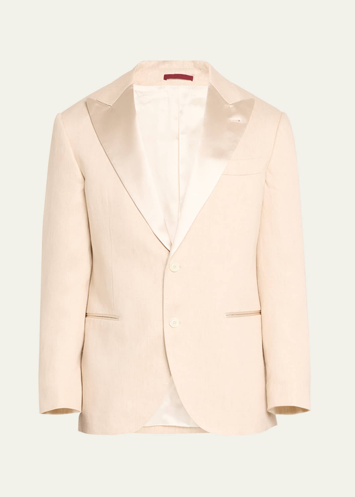 Brunello Cucinelli Men's Linen-Blend Peak Tuxedo Image 1 of 5