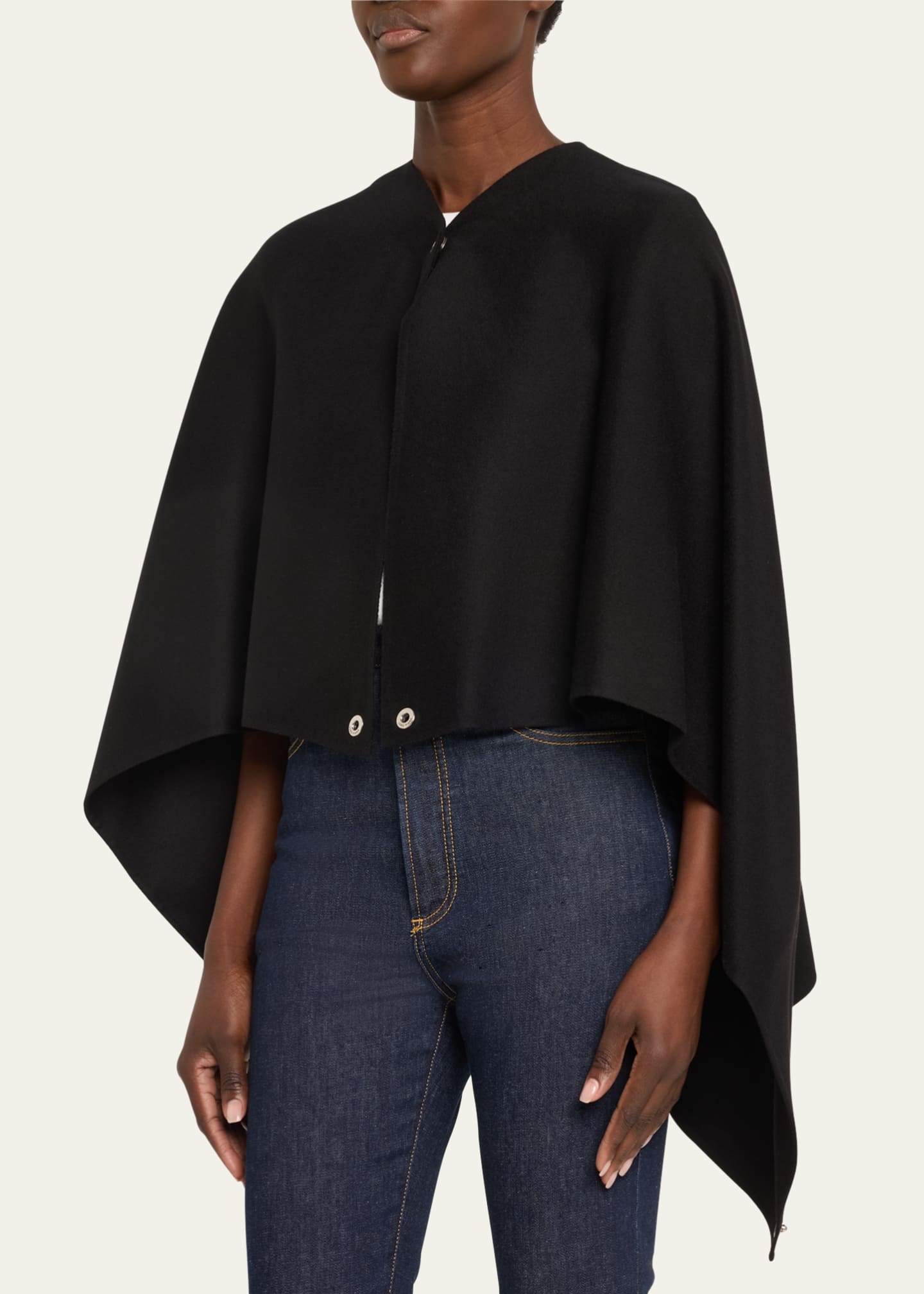Loro Piana Buttoned Cashmere Cape Image 4 of 5